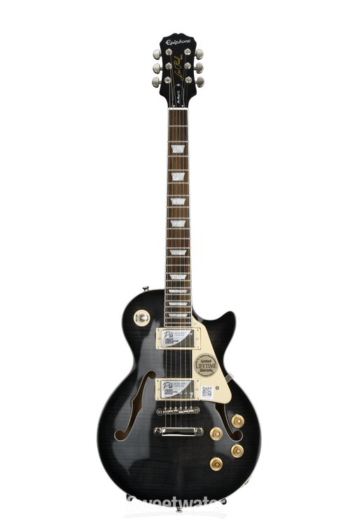 Epiphone Les Paul ES Pro - Translucent Black | Sweetwater Epiphone Les Paul ES Pro - Translucent Black | Sweetwater