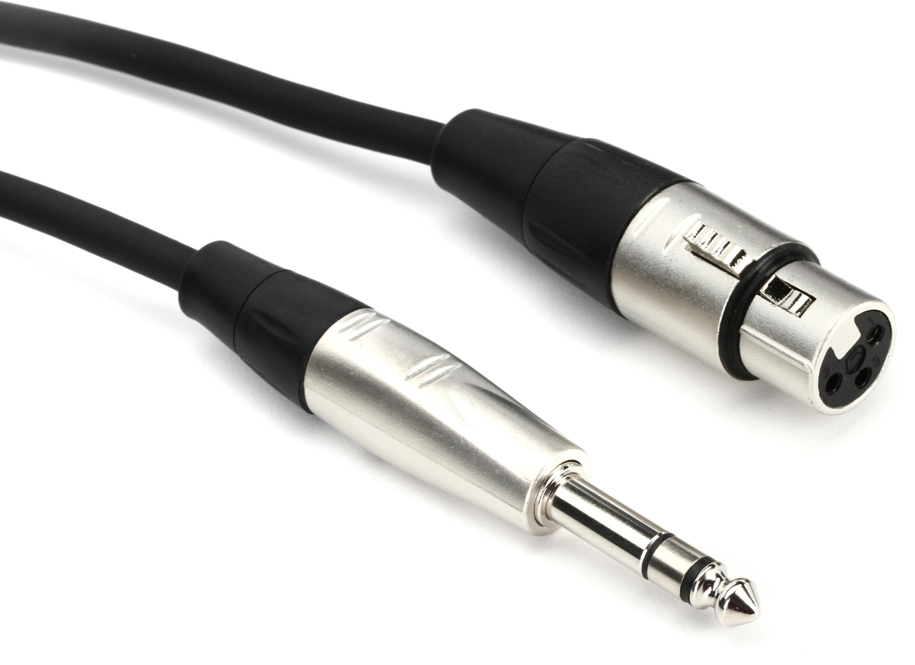 Photo of Hosa HXS-015 Pro Balanced Interconnect - REAN XLR Female to 1/4-inch TRS Male - 15 foot