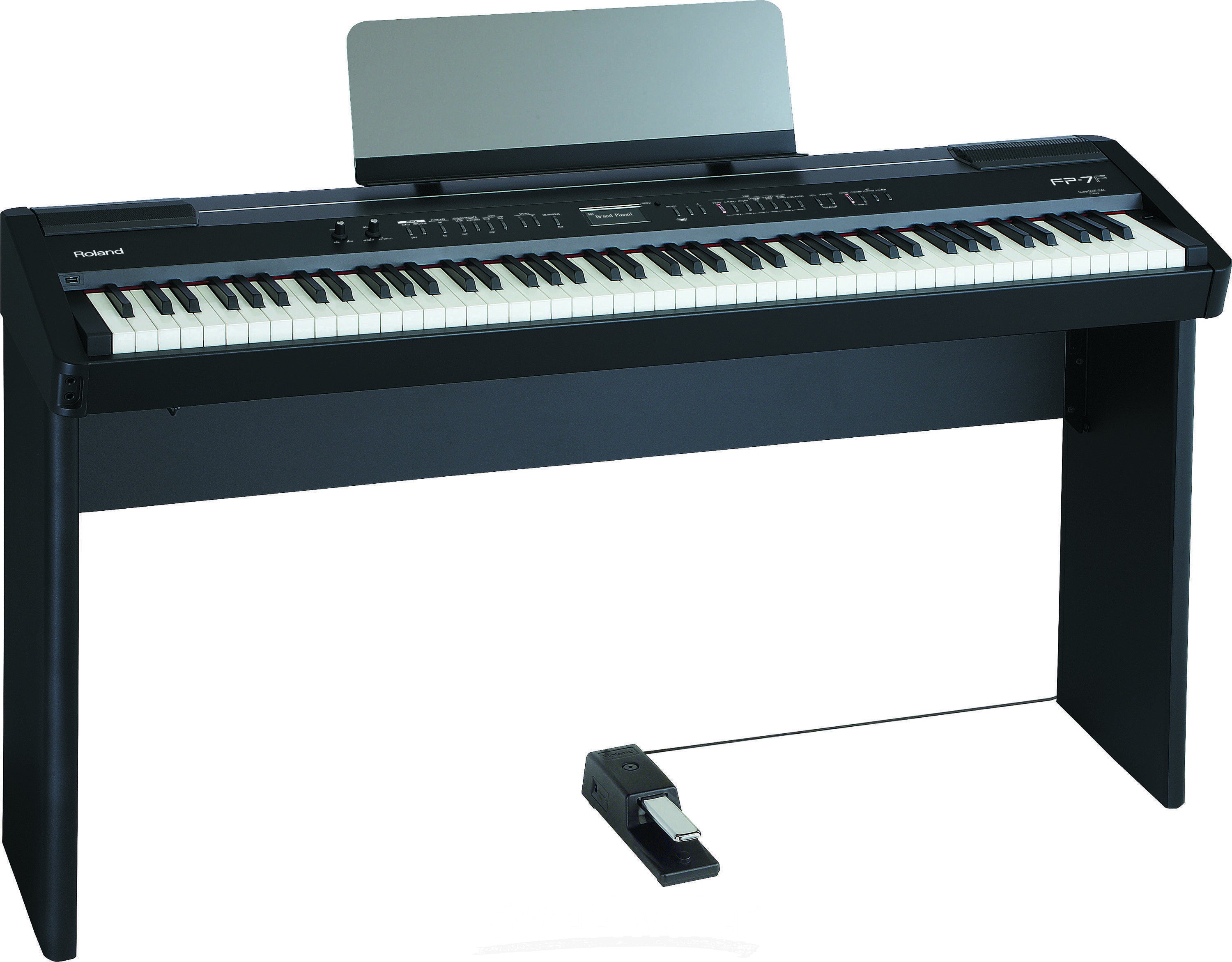 Roland FP-7F with Stand - Black | Sweetwater