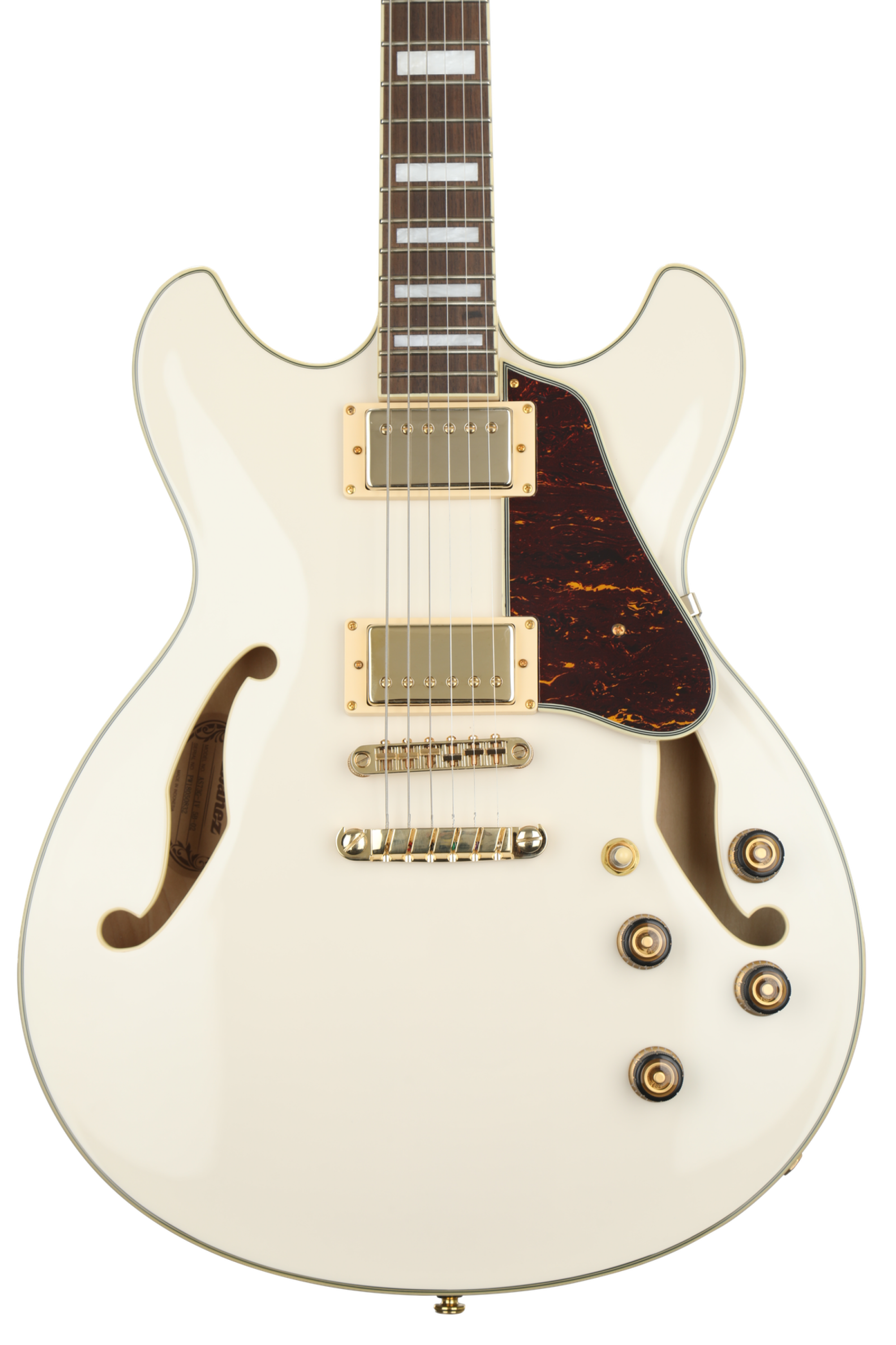 コエポン Ibanez Artcore AS73G - Ivory | Sweetwater