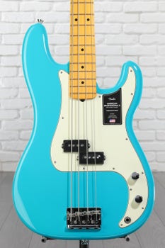 Product Image - This Item - Fender American Professional II Precision Bass - Miami Blue with Maple Fingerboard