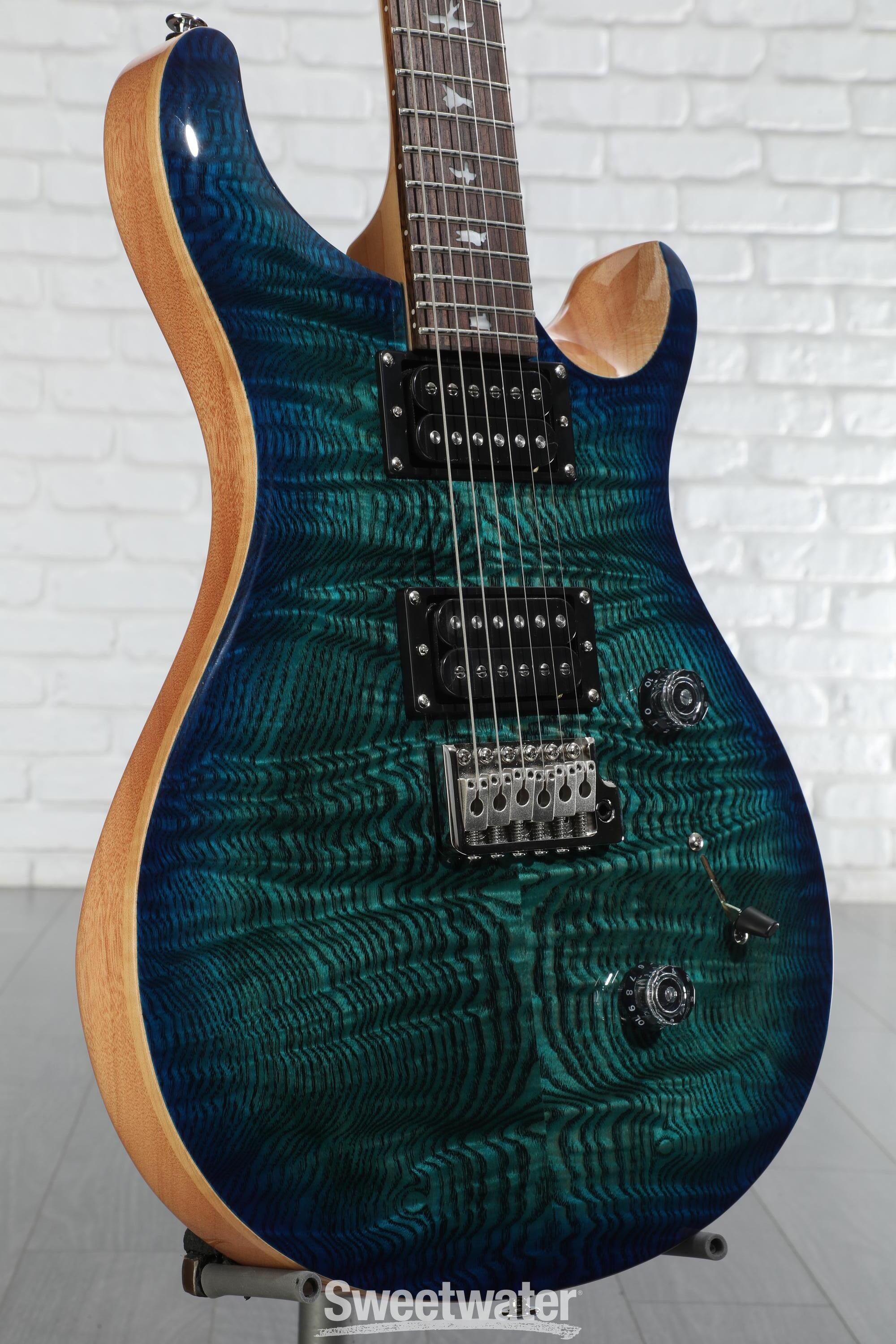 PRS SE Custom 24 Exotic Electric Guitar - Lake Blue | Sweetwater
