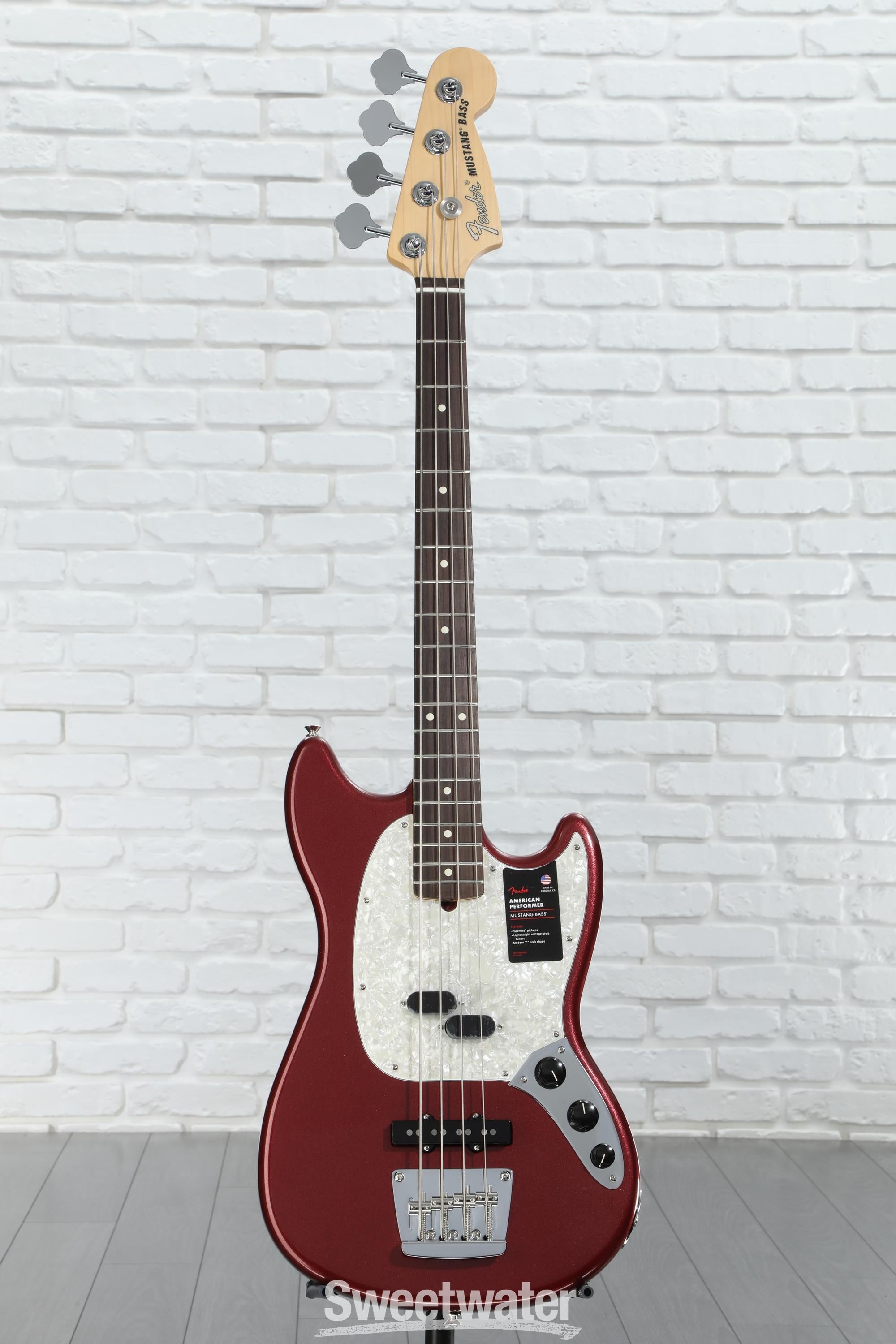 Fender American Performer Mustang Electric Bass Guitar