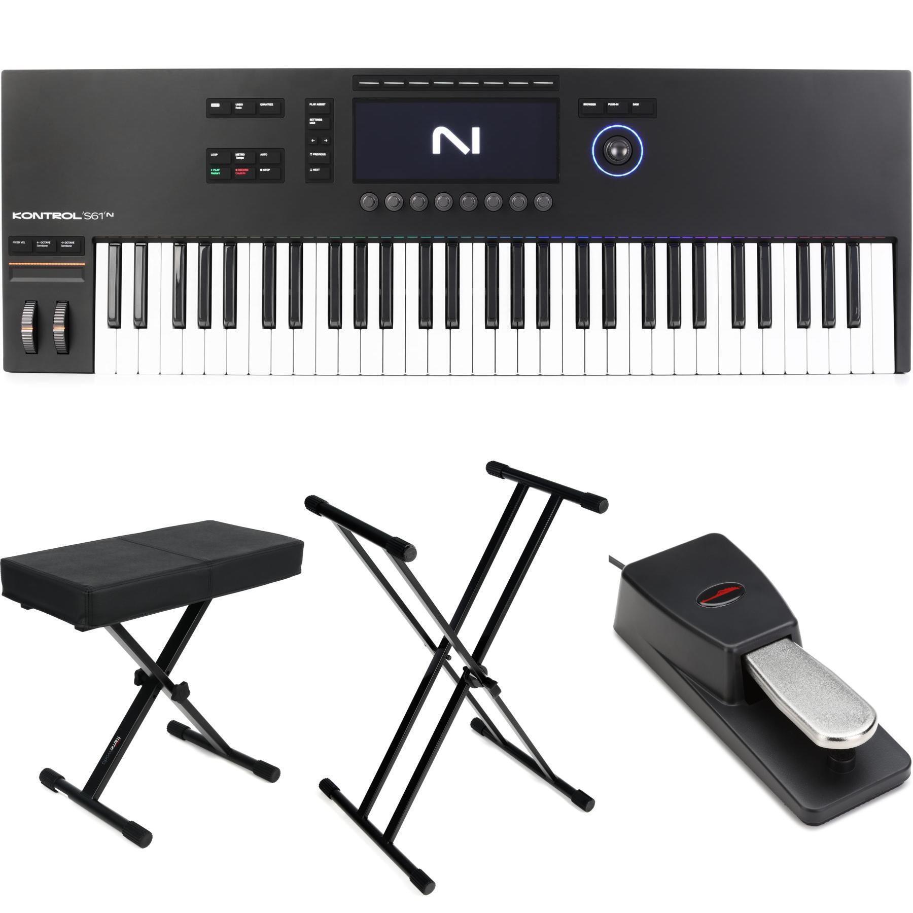 Native Instruments Kontrol S61 Mk3 61-key Smart Keyboard Controller  Essentials Bundle