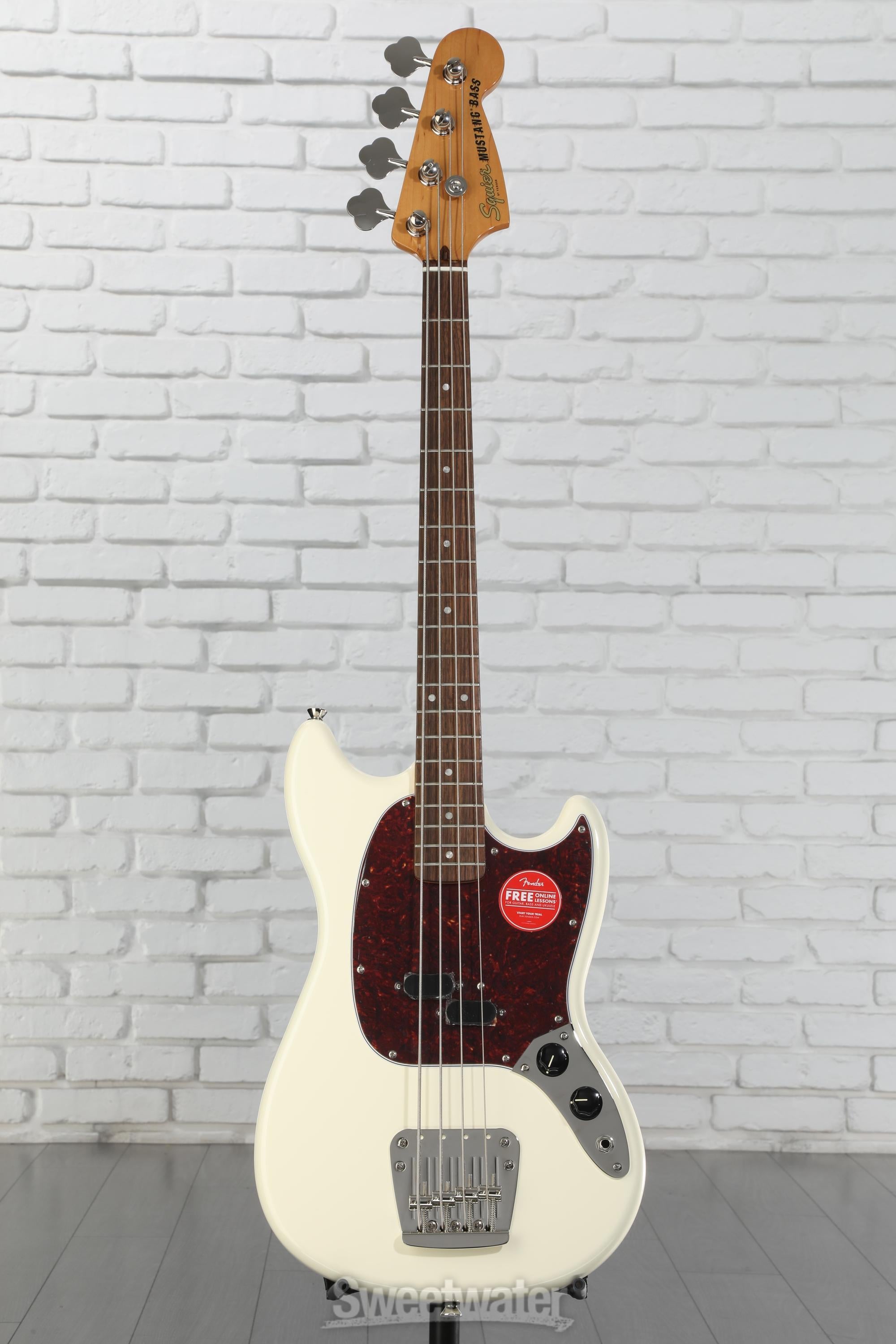 Squier Classic Vide ‘60s Mustang Bass Squier Classic Vibe '60s Mustang Bass - Olympic White