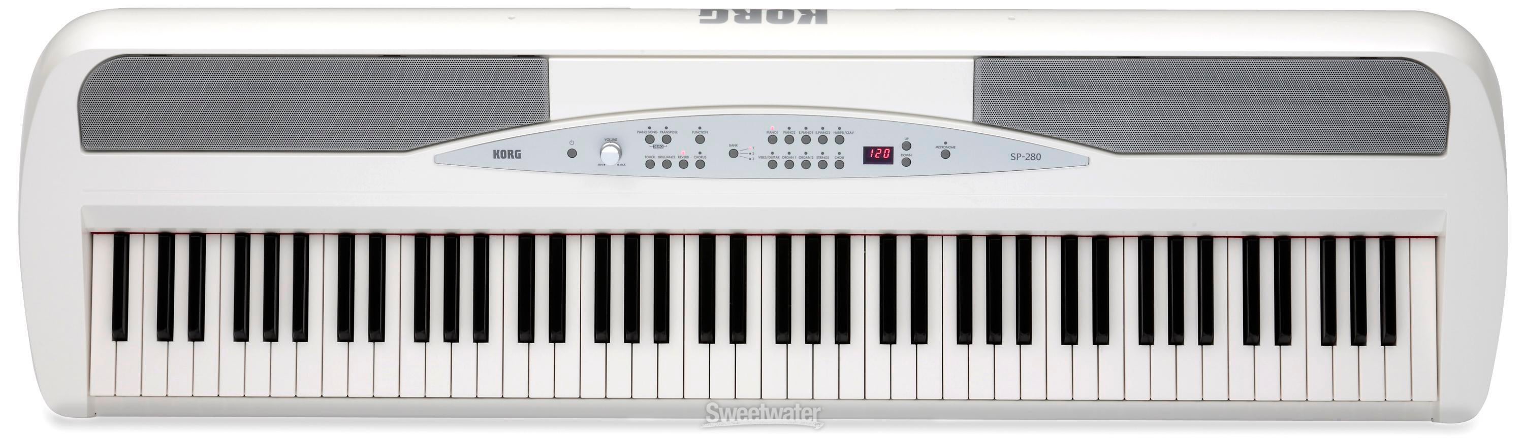 Korg SP-280 Digital Piano with Speakers - White | Sweetwater