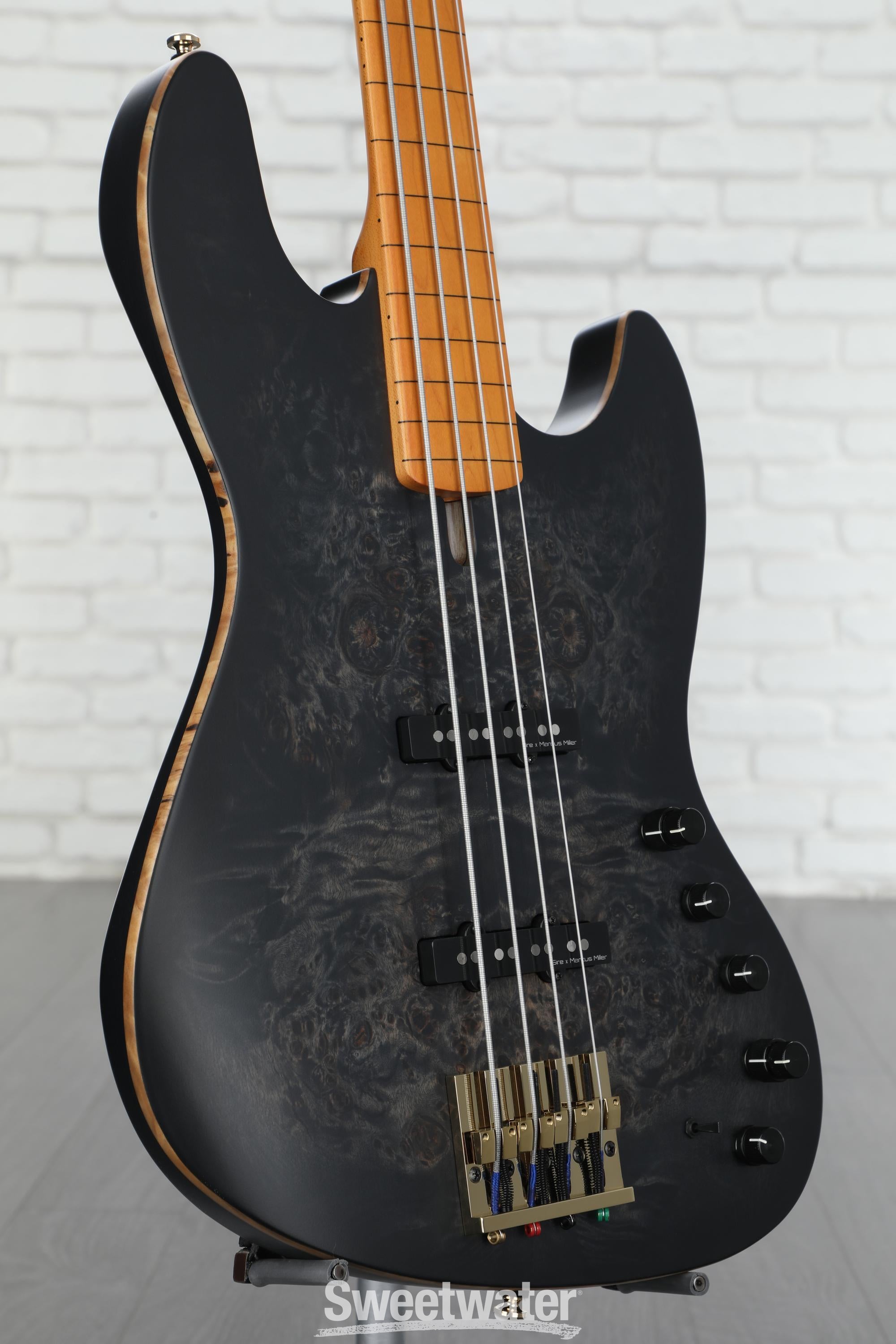 Sire Marcus Miller V10 4-string Fretless Bass Guitar - Transparent