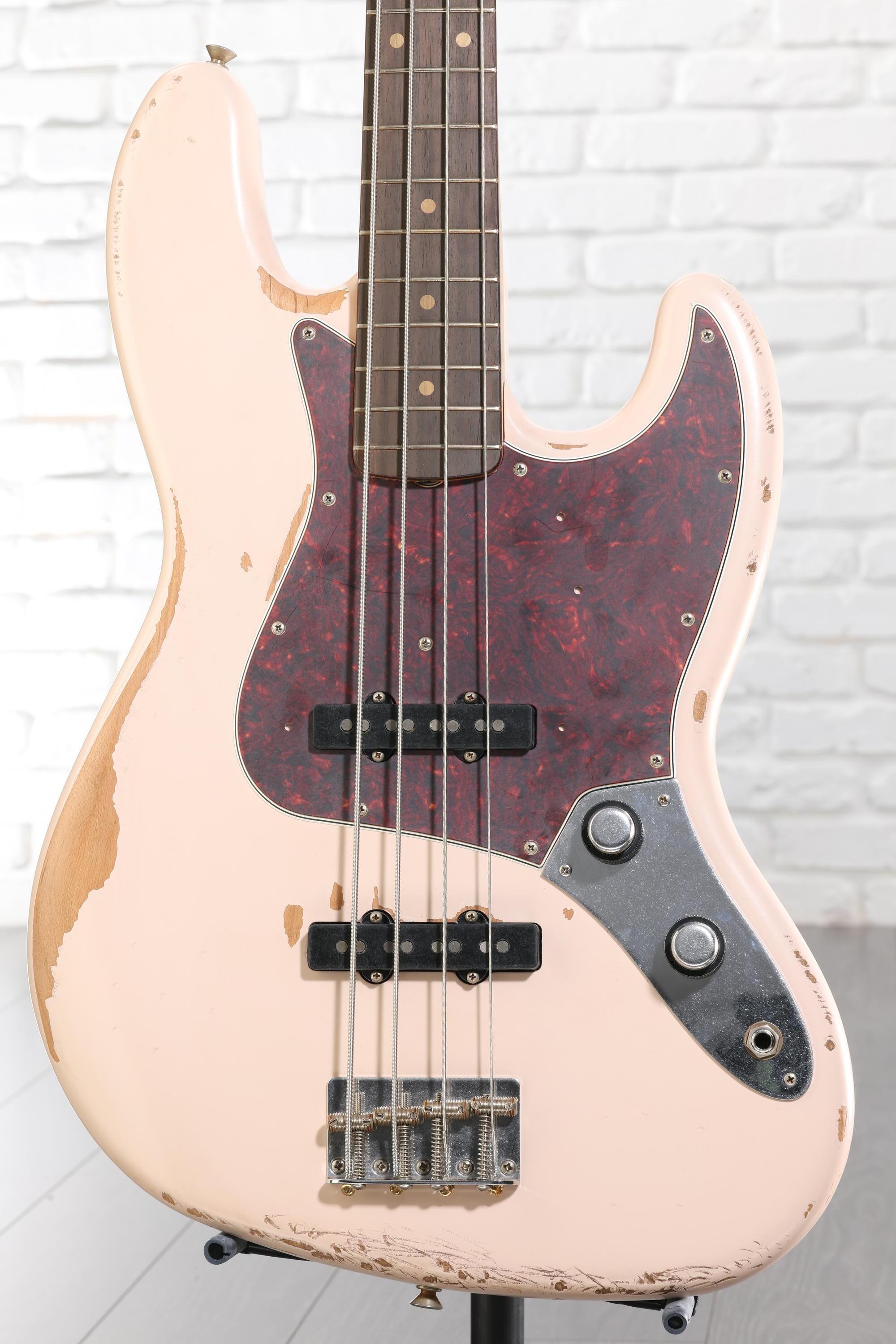 Fender Flea Jazz Bass - Shell Pink, Road Worn | Sweetwater