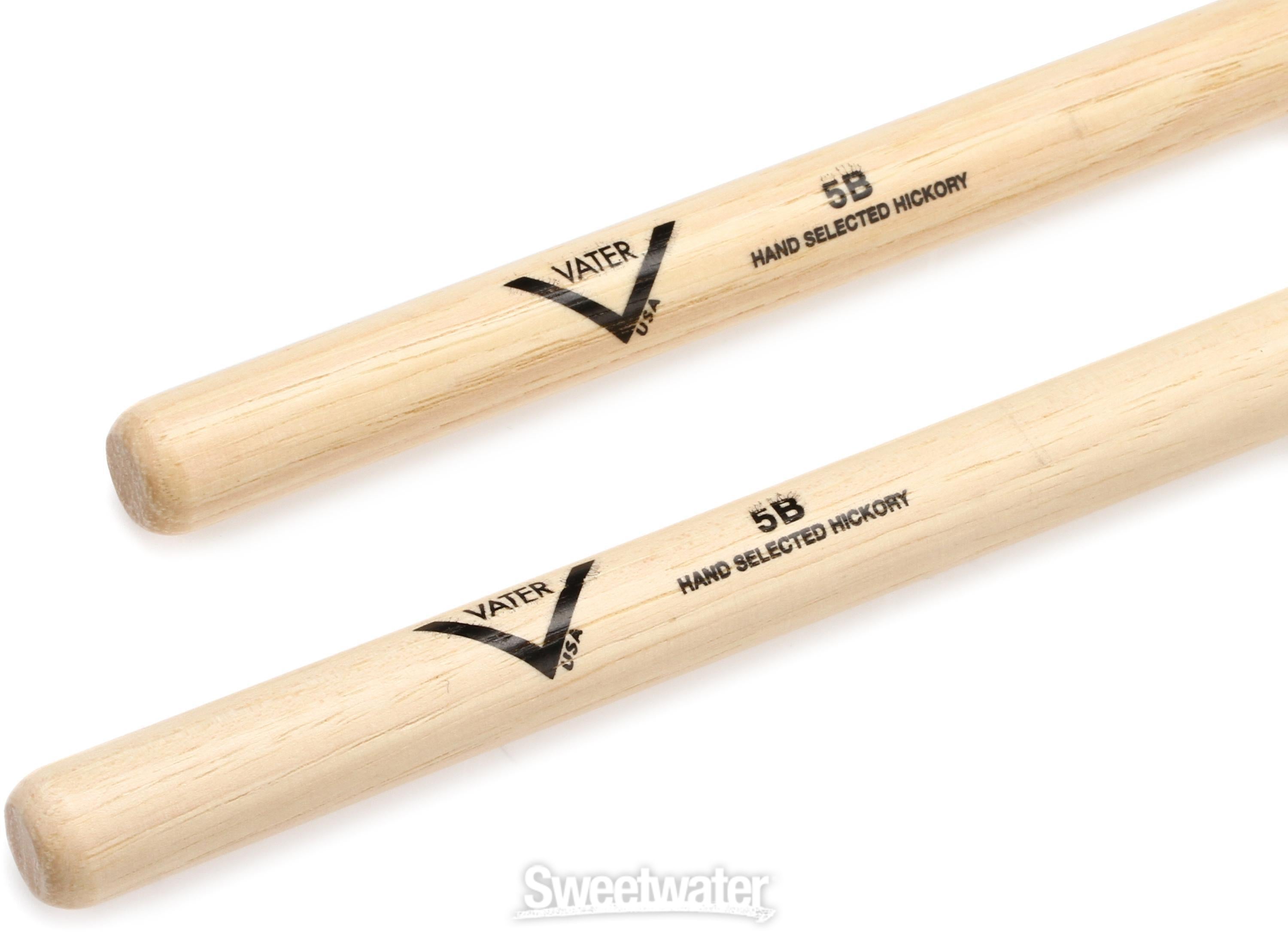 Vater Hickory Drumsticks 4-pack - 5B - Wood Tip | Sweetwater