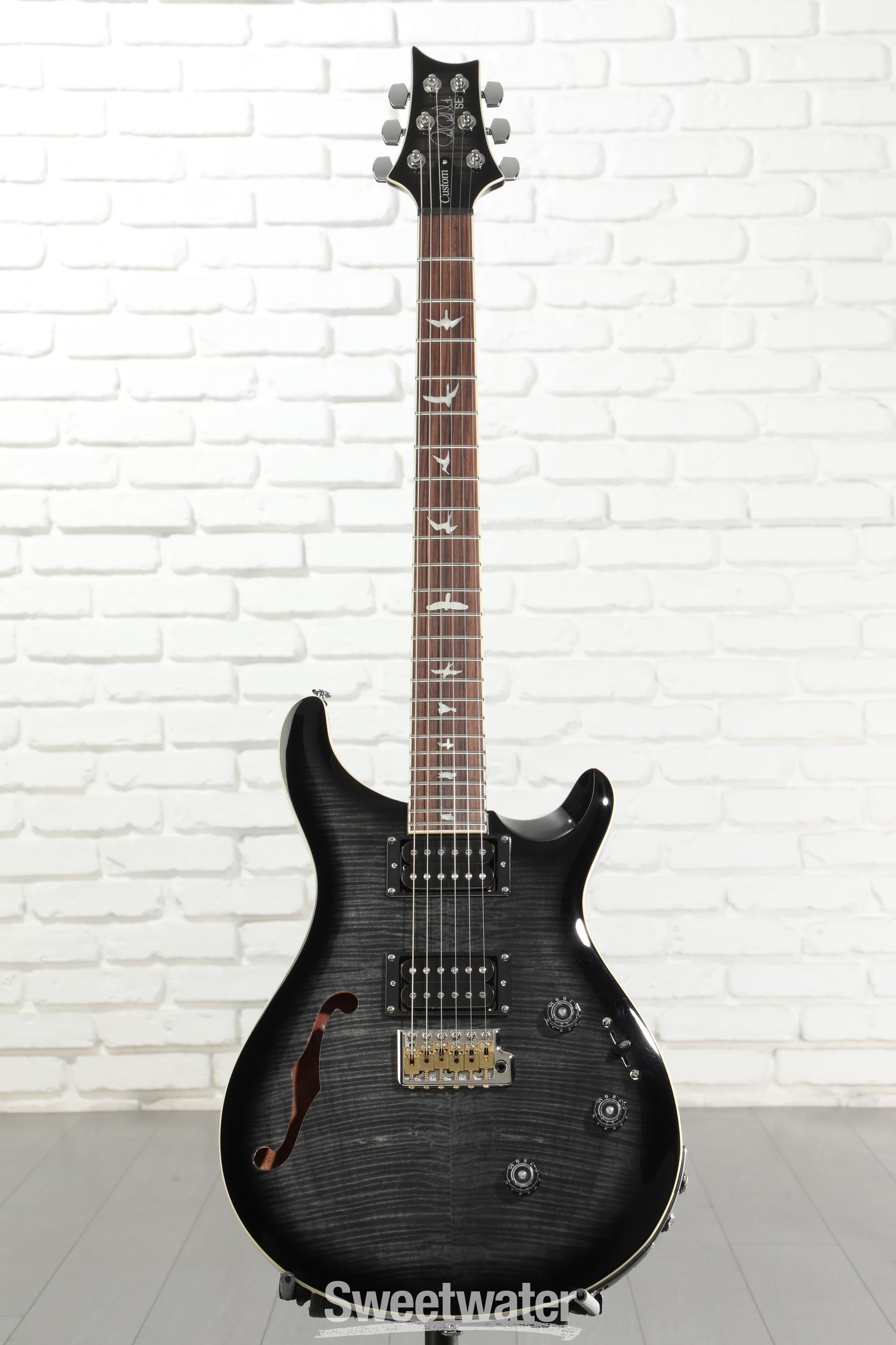 PRS SE Custom 24 Semi-Hollow Piezo Electric Guitar - Charcoal