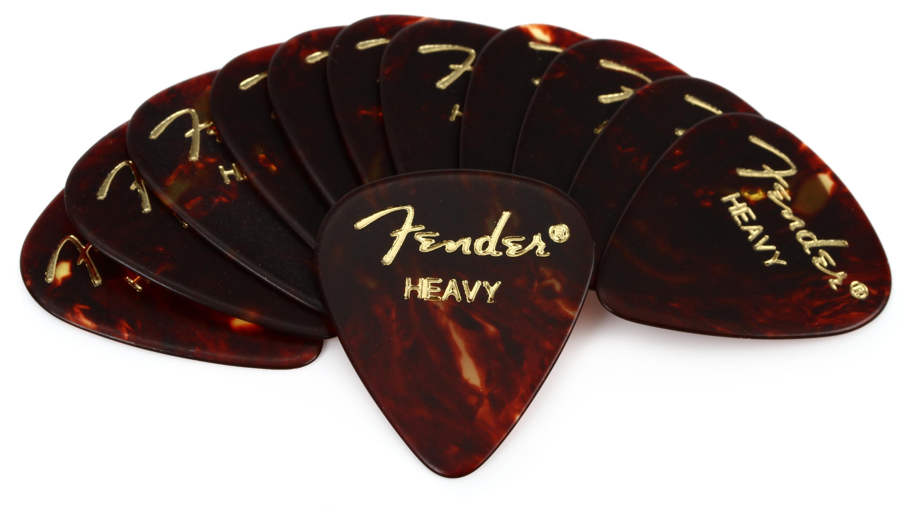 Fender 351 Shape Classic Celluloid Picks - Heavy Shell 12-pack