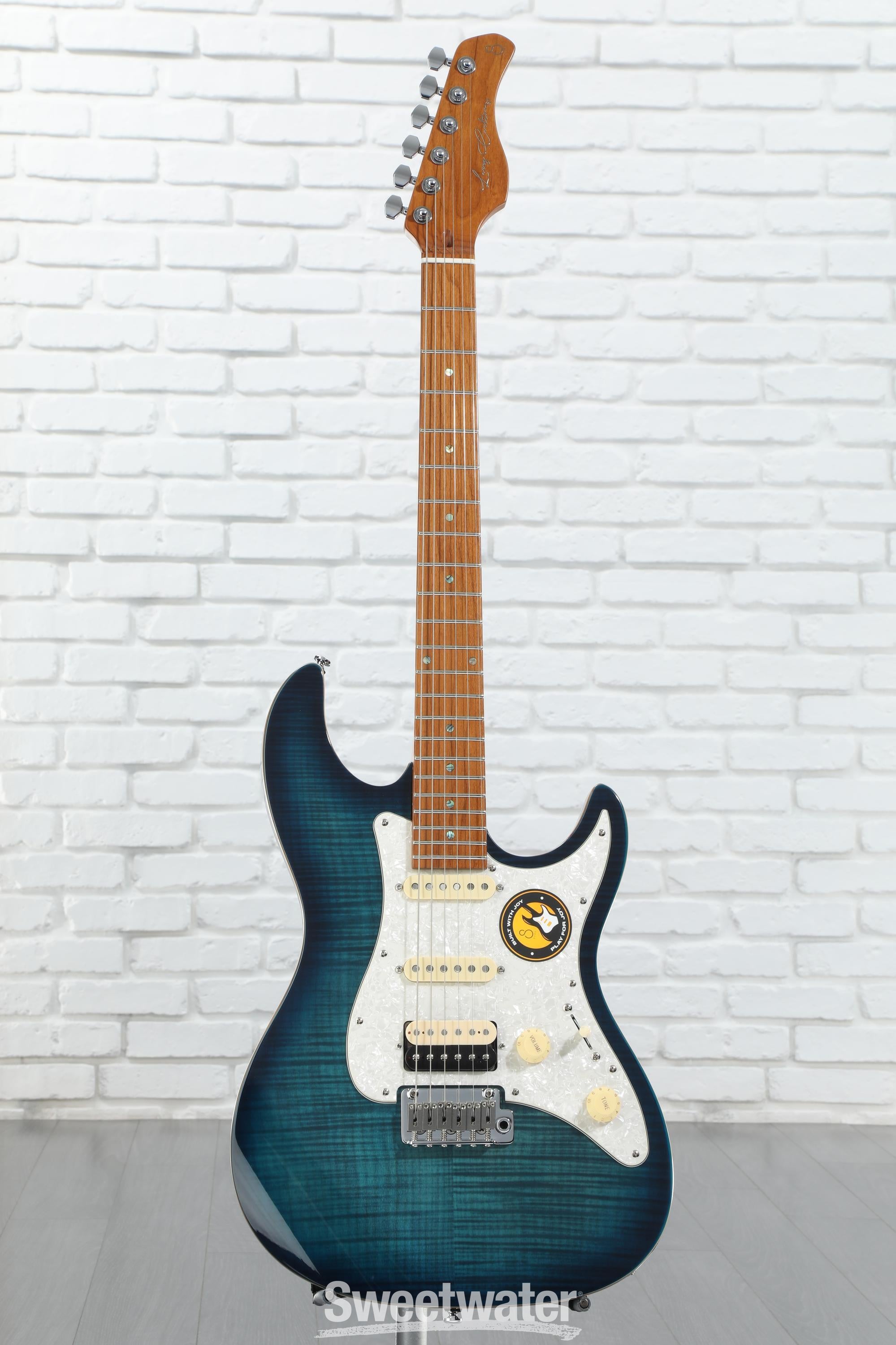 ファッション姫 通販 Electric FM S7 Carlton Larry Sire Guitar Blue Transparent - ギター