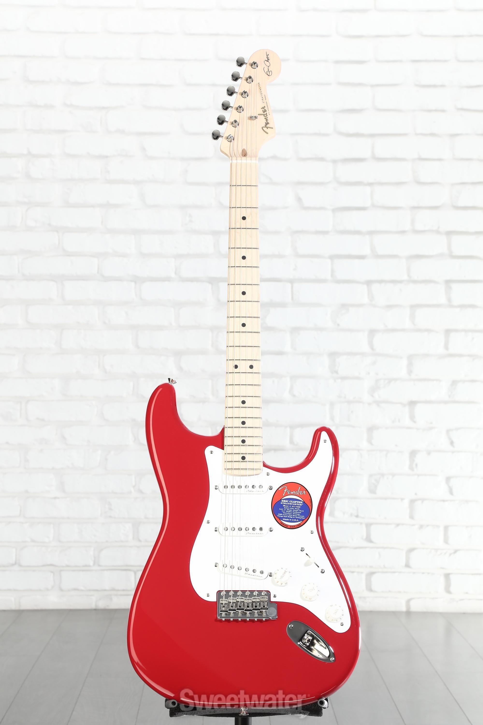 ギター Fender USA Eric Clapton Stratocaster Red Fender Eric Clapton Stratocaster - Torino Red with Maple
