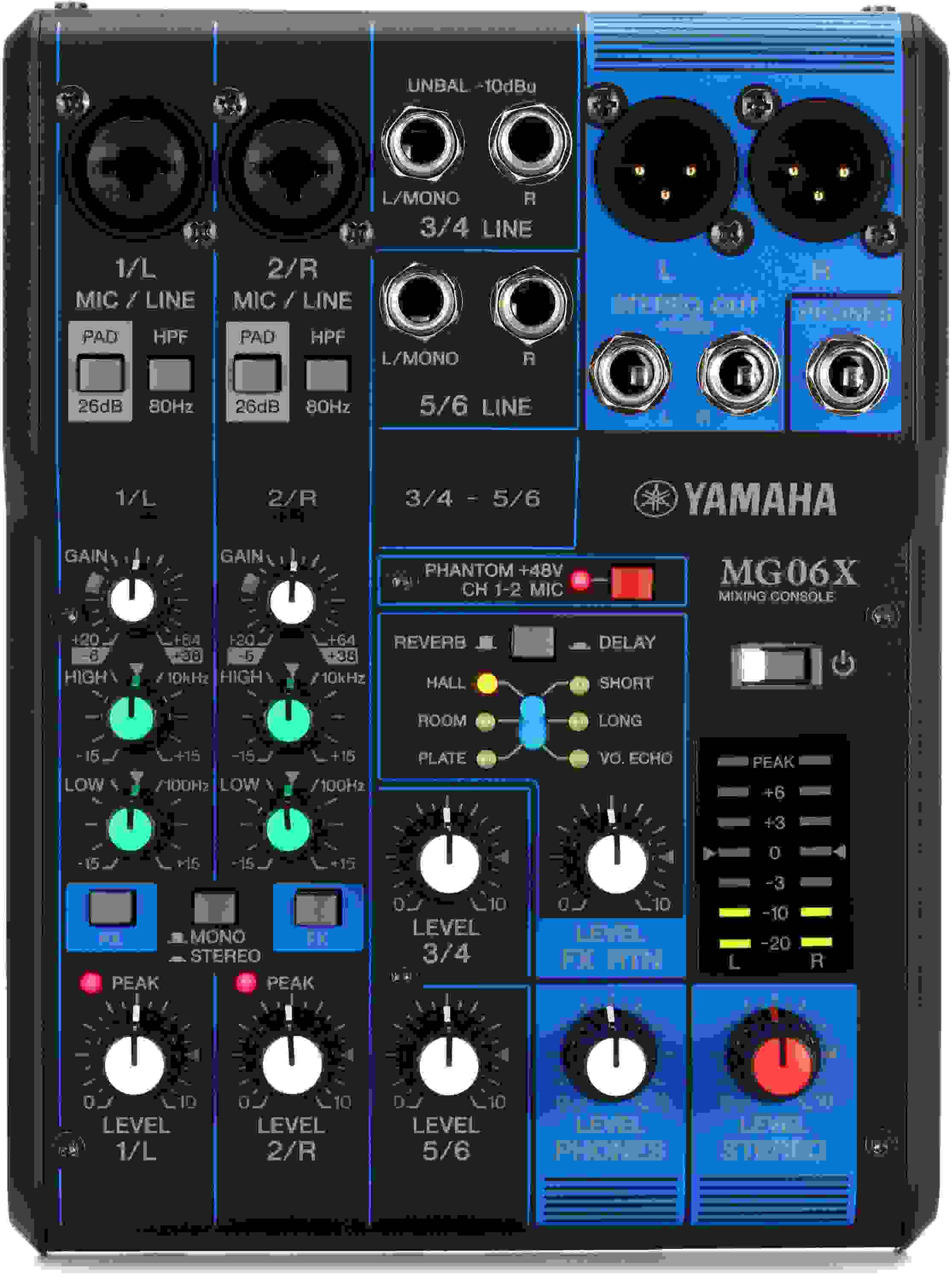 Yamaha MG06X 6channel Mixer with Effects Reviews Sweetwater