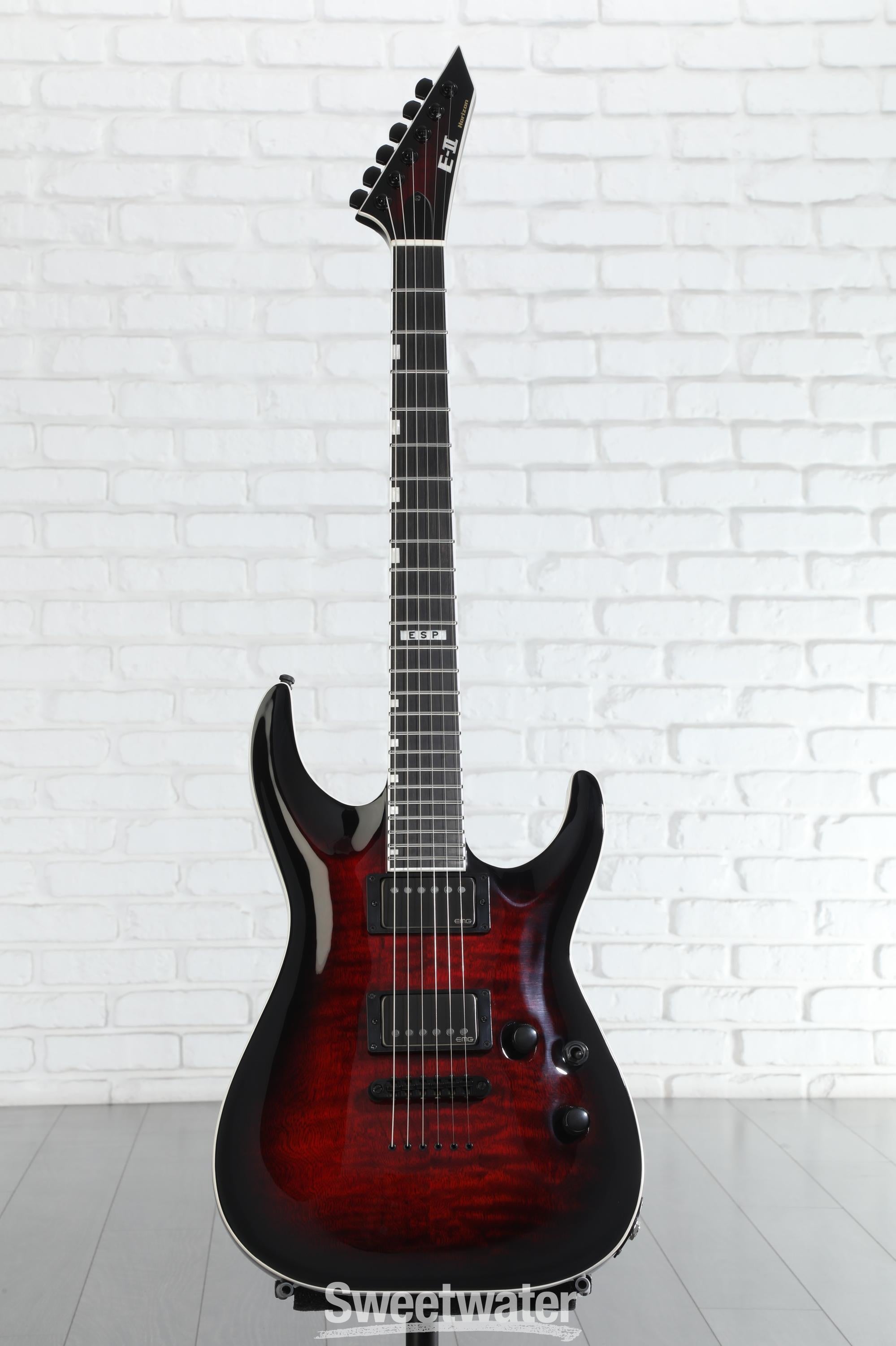 ESP E-II Horizon NT-II Electric Guitar - See-Thru-Black Cherry