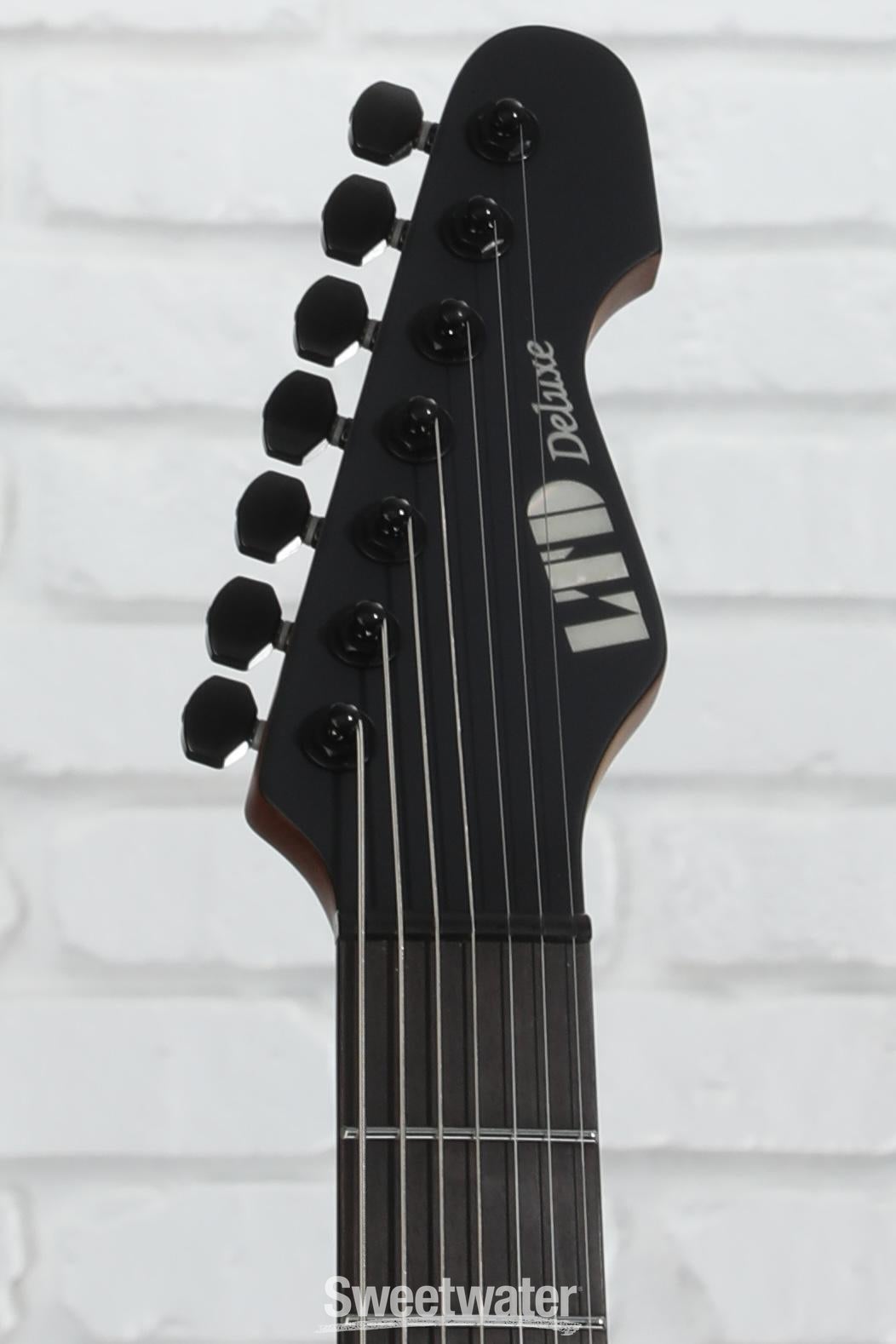 ESP LTD TE-1007B 7-string Baritone Electric Guitar - Black Blast