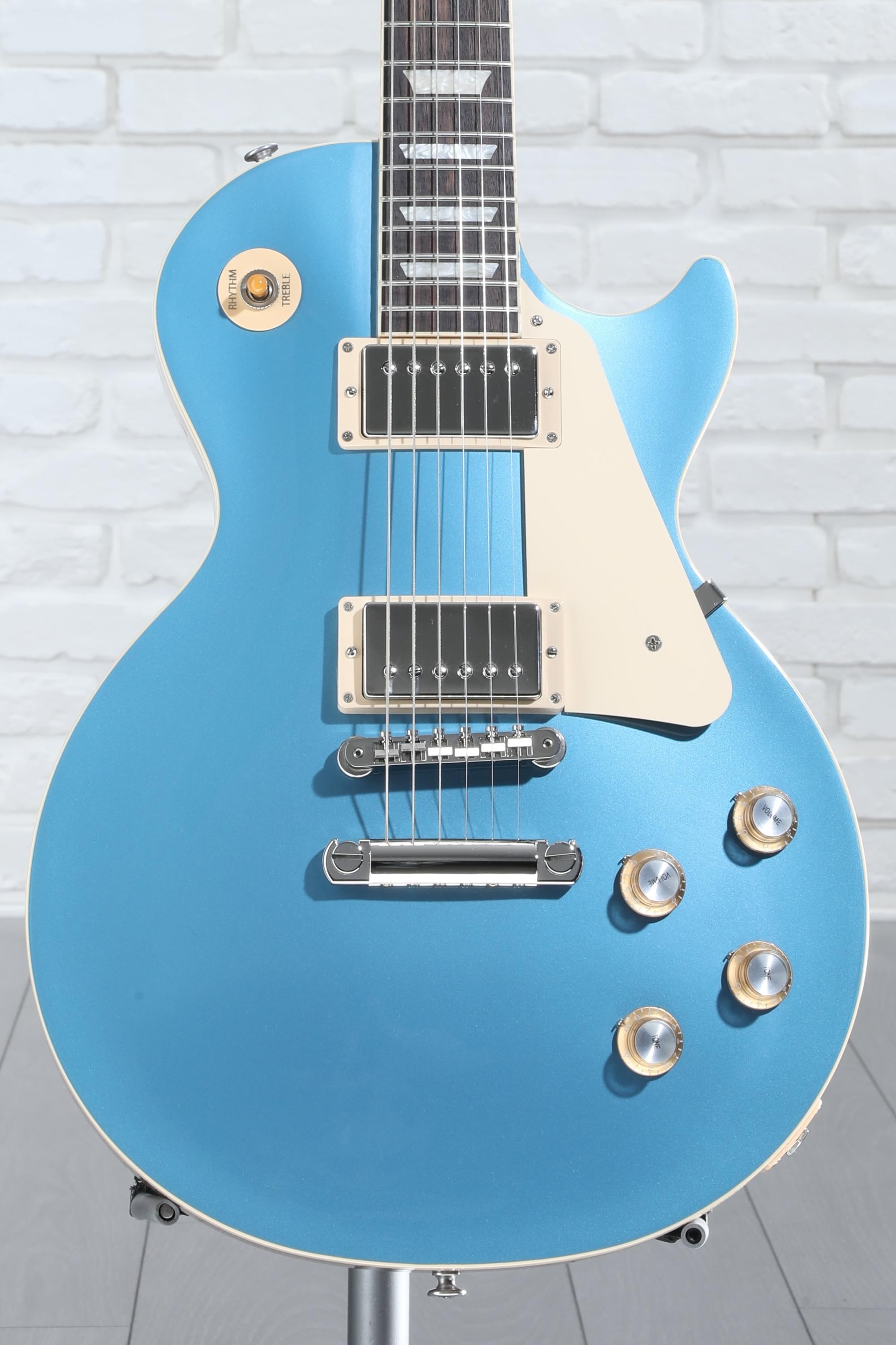 Gibson Les Paul Standard '60s Plain Top Electric Guitar - Pelham Blue |  Sweetwater