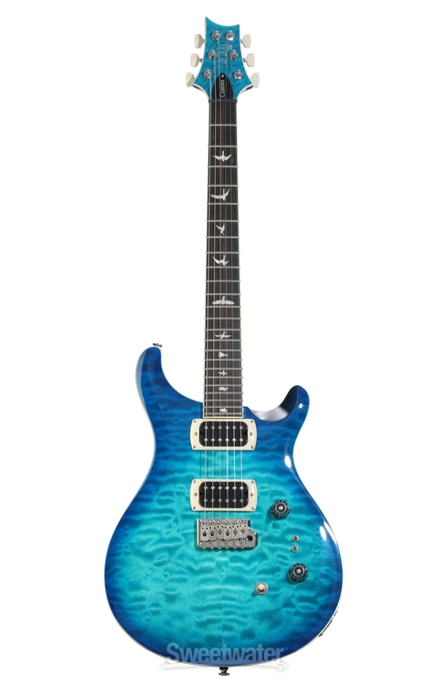 PRS SE Custom 24-08 Quilt Electric Guitar - Lake Blue | Sweetwater