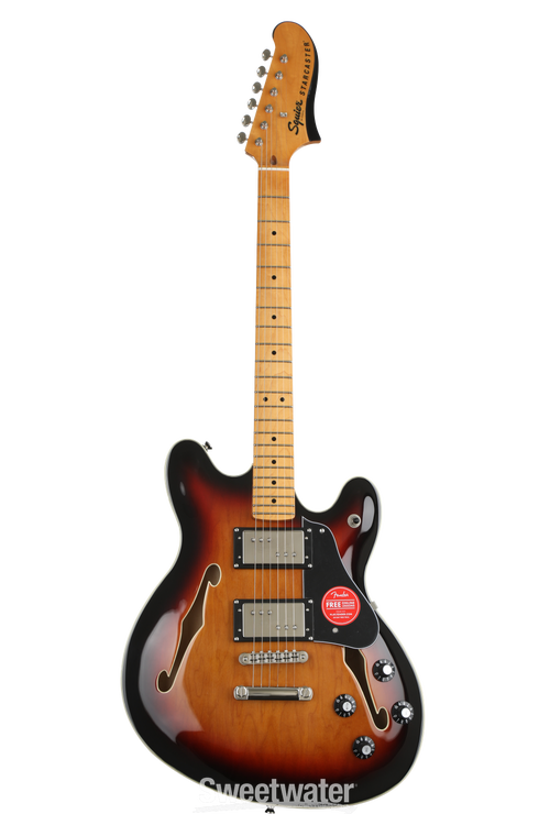 Squier Classic Vibe Starcaster Semi hollowbody Electric Guitar 3 tone Sunburst