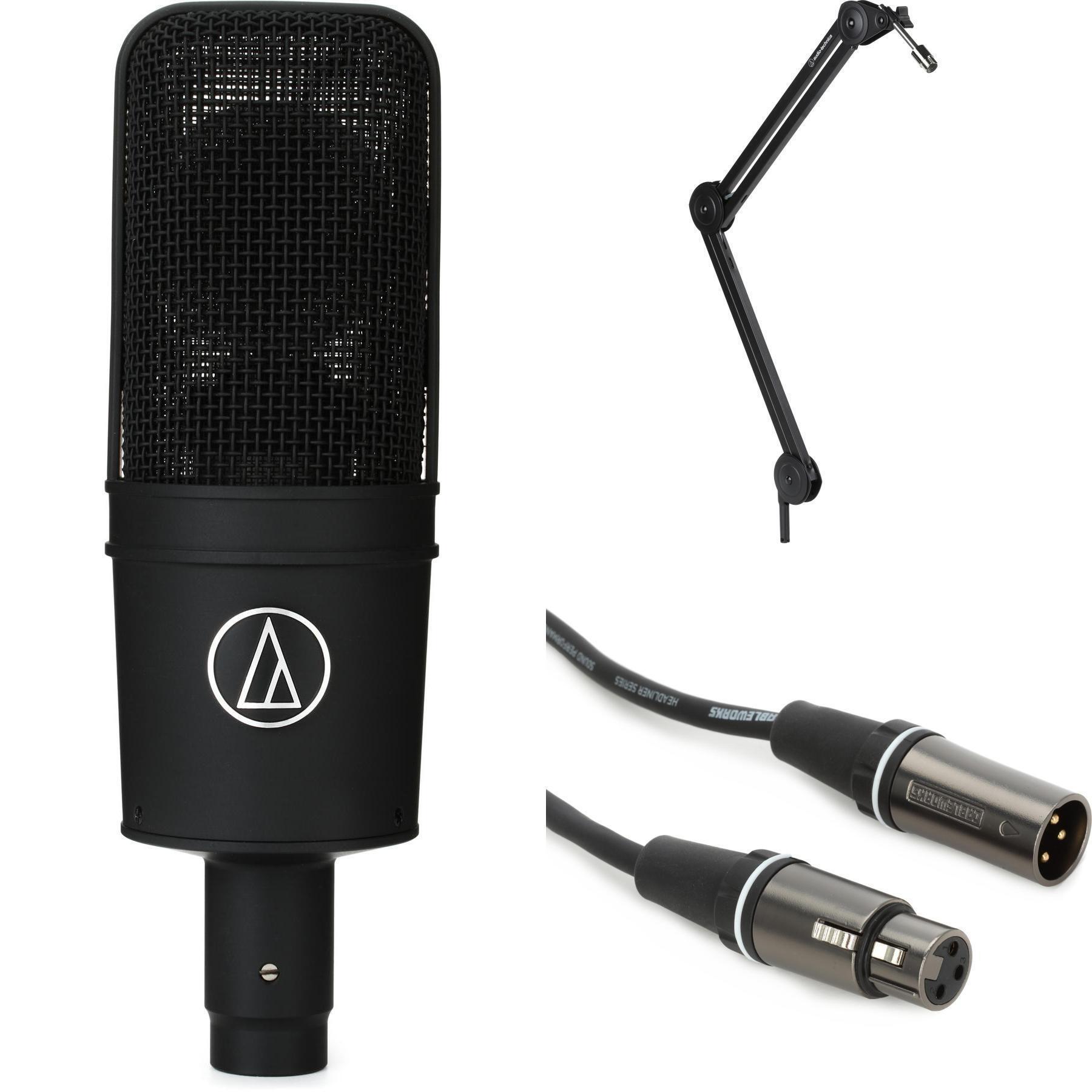 Audio-Technica AT4033A Medium-diaphragm Condenser Microphone and Broadcast  Boom Stand Bundle