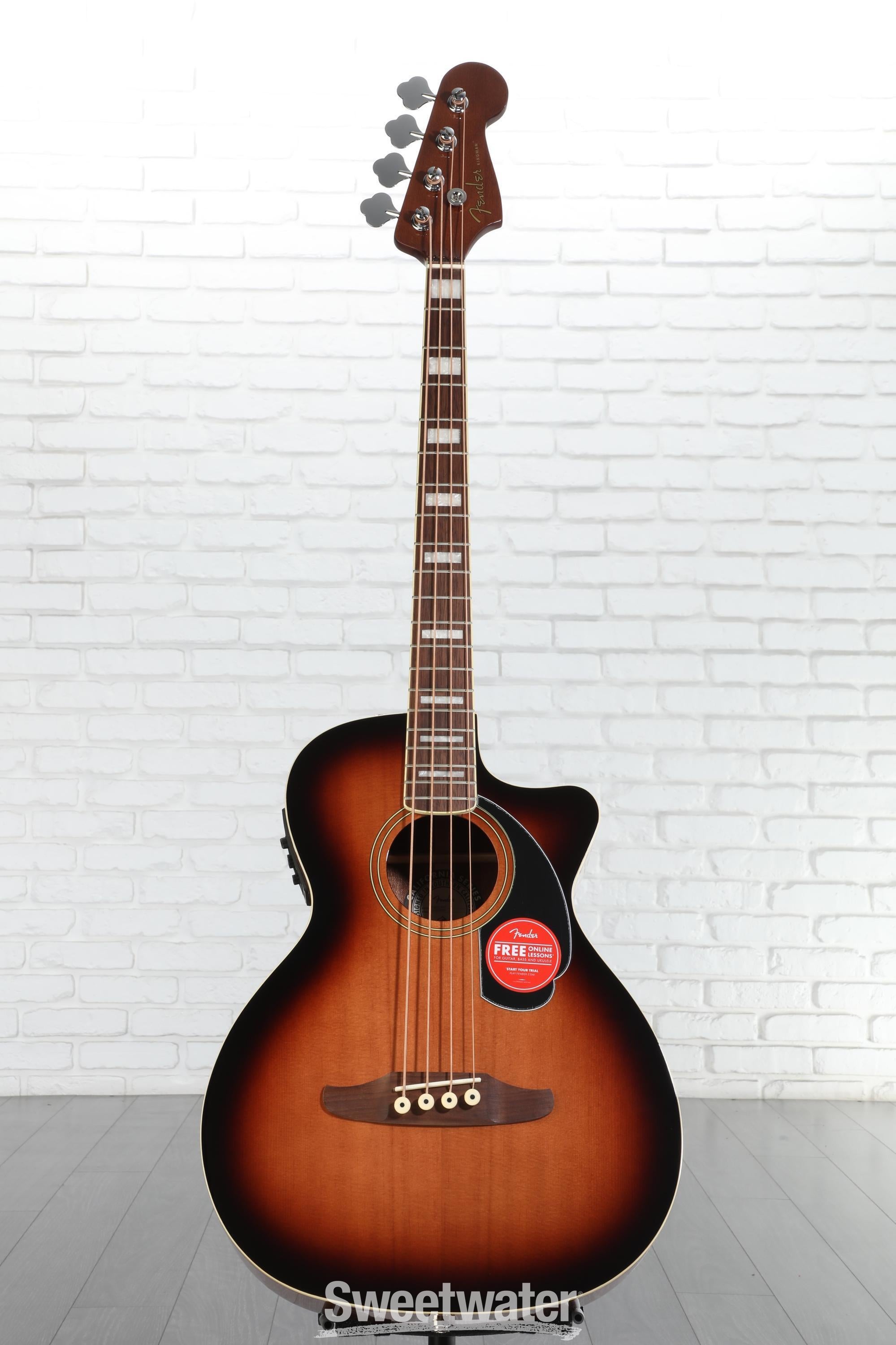 Fender Kingman Acoustic-electric Bass - Shaded Edge Burst | Sweetwater