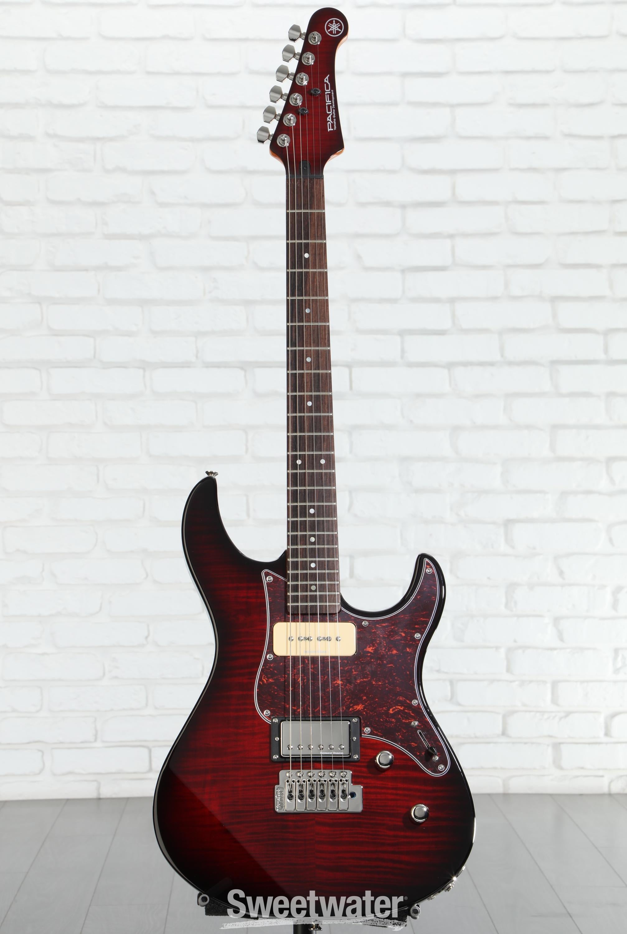 Yamaha PAC611VFM Pacifica Electric Guitar - Dark Red Burst