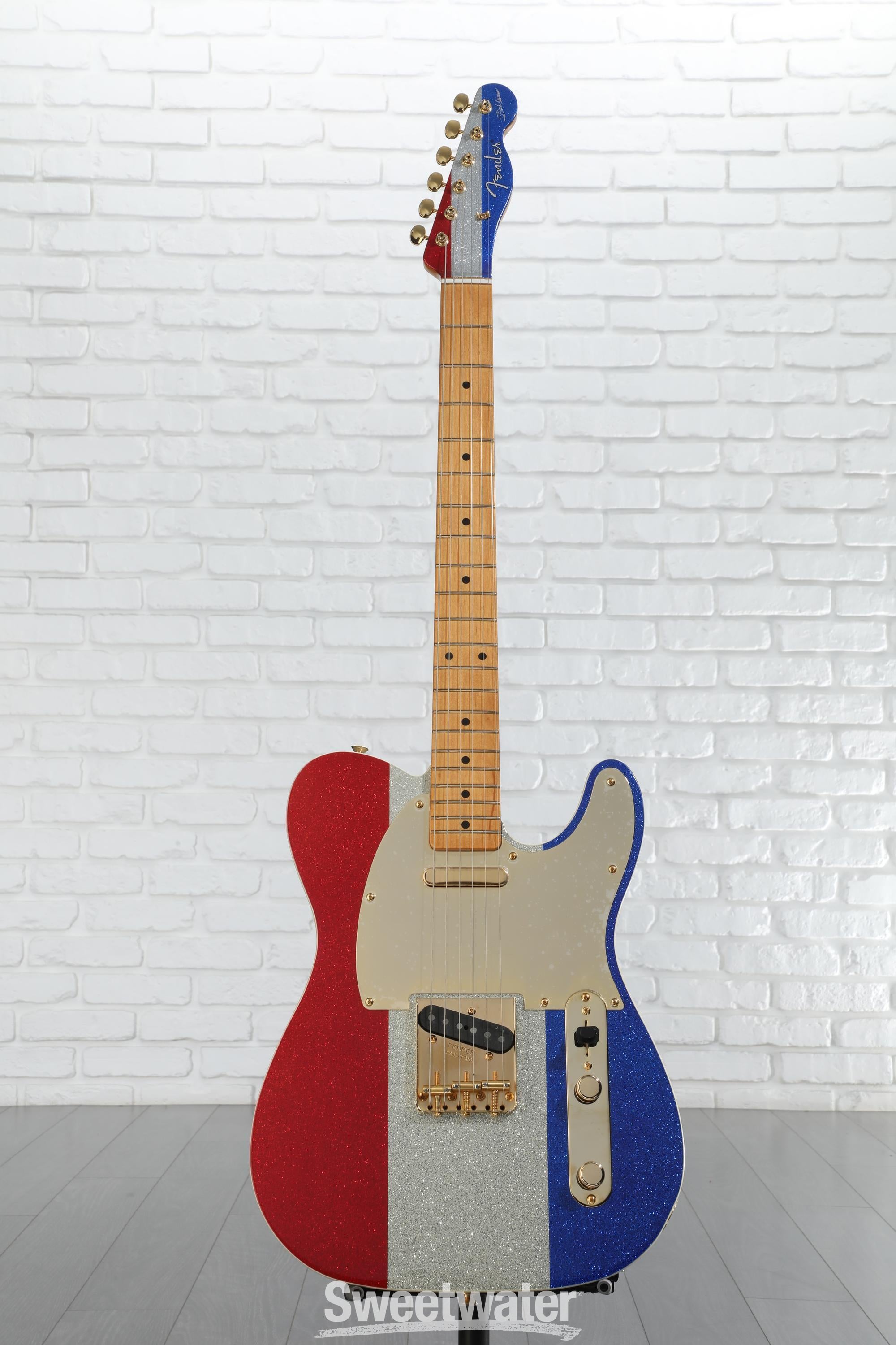⭐︎Fender/Telecaster⭐︎ Fender Buck Owens Telecaster Electric Guitar - Red, Silver