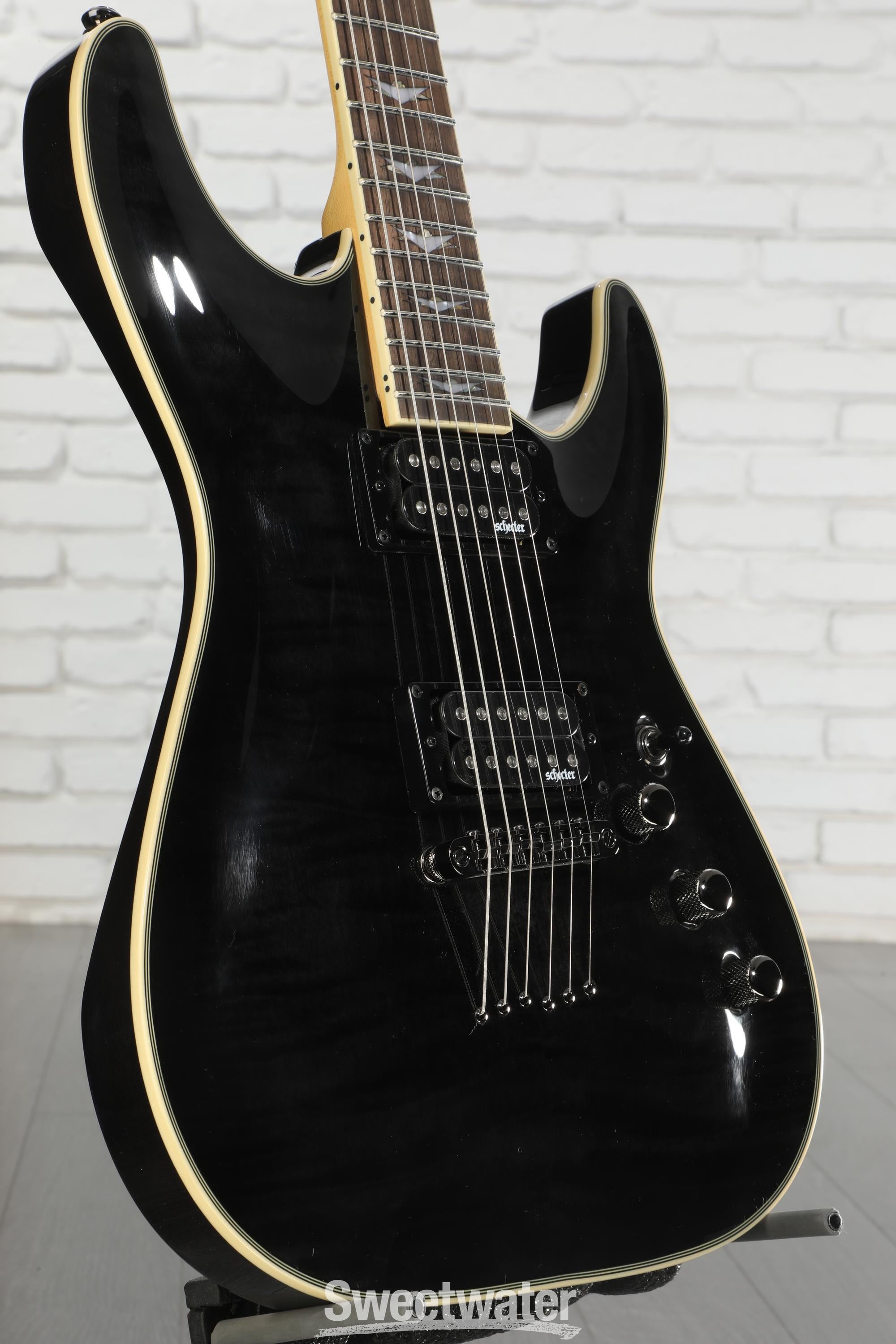 Schecter Omen Extreme-6 Electric Guitar - See-Thru Black | Sweetwater