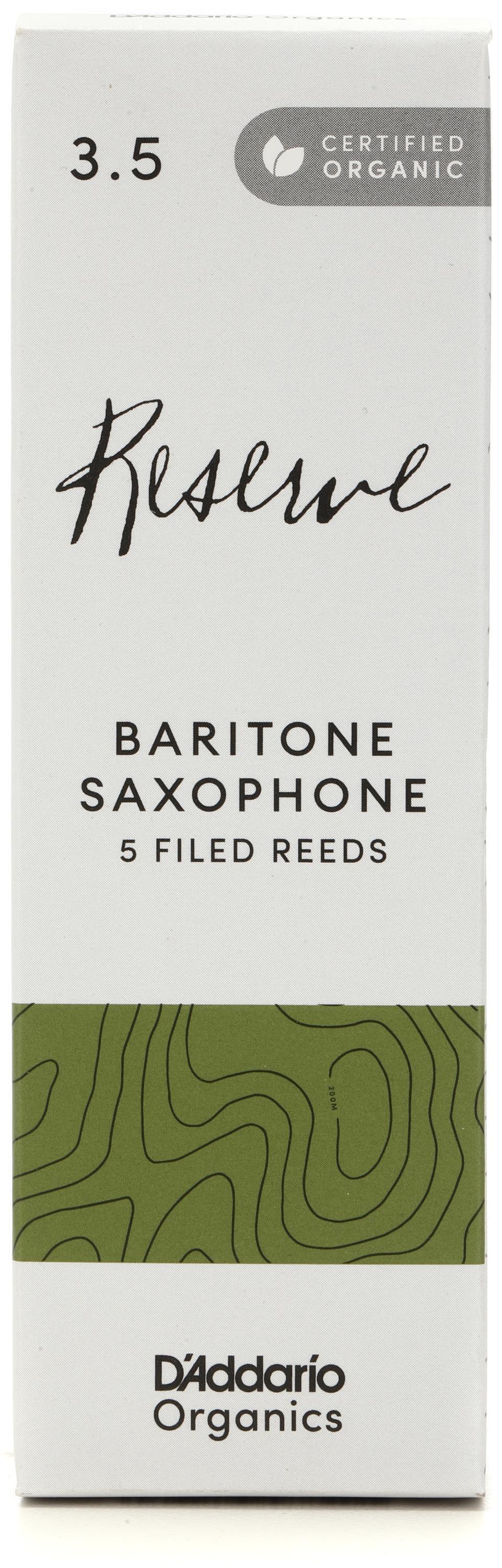 Photo of D'Addario Organics Reserve Baritone Saxophone Reeds - 3.5 (5-pack)