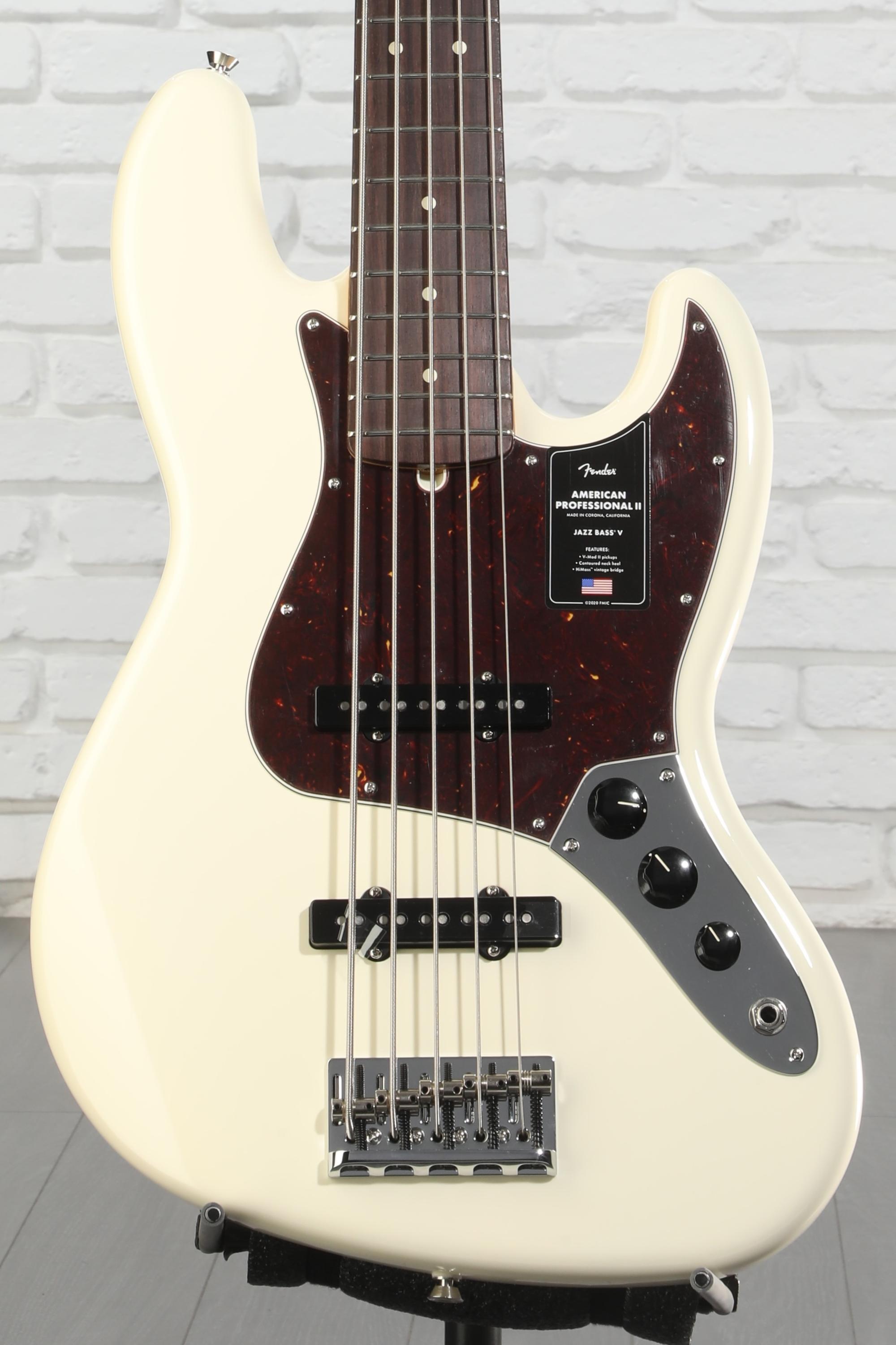 Fender American Professional II Jazz Bass V - Olympic White