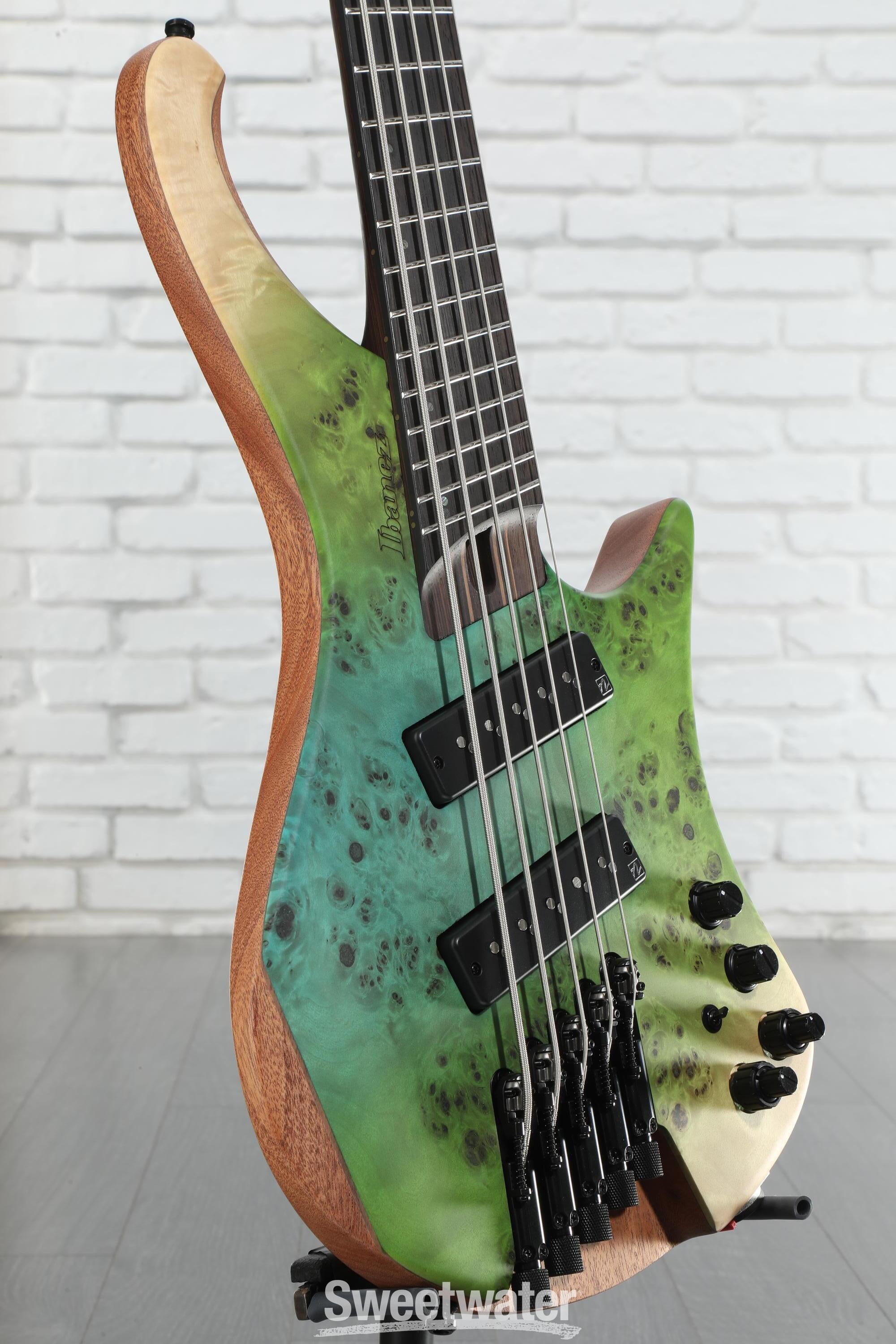 【ほぼ新品】ibanez EHB1505MS BIF Ibanez Bass Workshop EHB1505MS Bass Guitar - Ocean Inlet