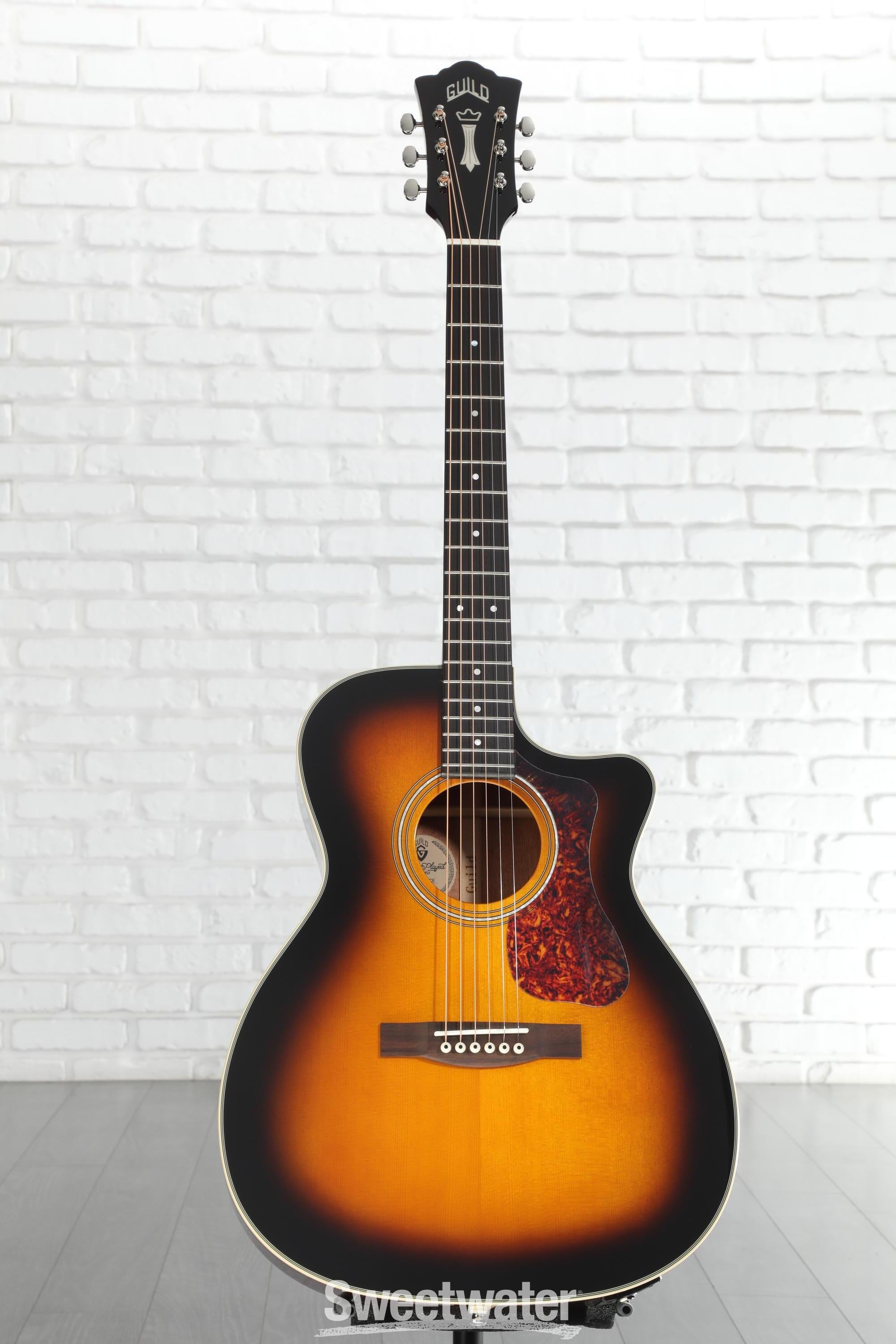 Guild OM-140CE Orchestra Acoustic-Electric Guitar - Antique Burst