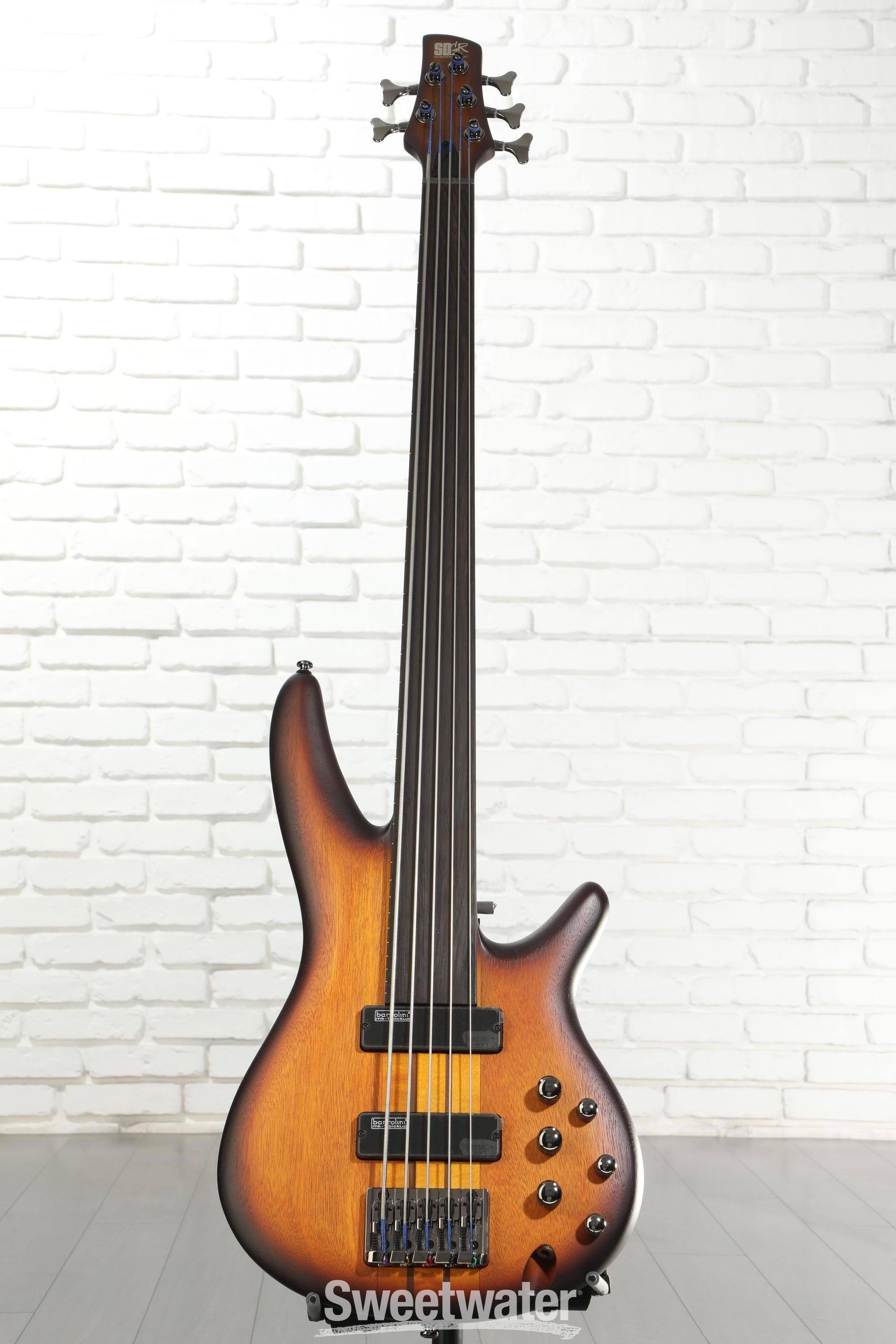 Ibanez Bass Workshop SRF705 Fretless Bass Guitar - Brown Burst