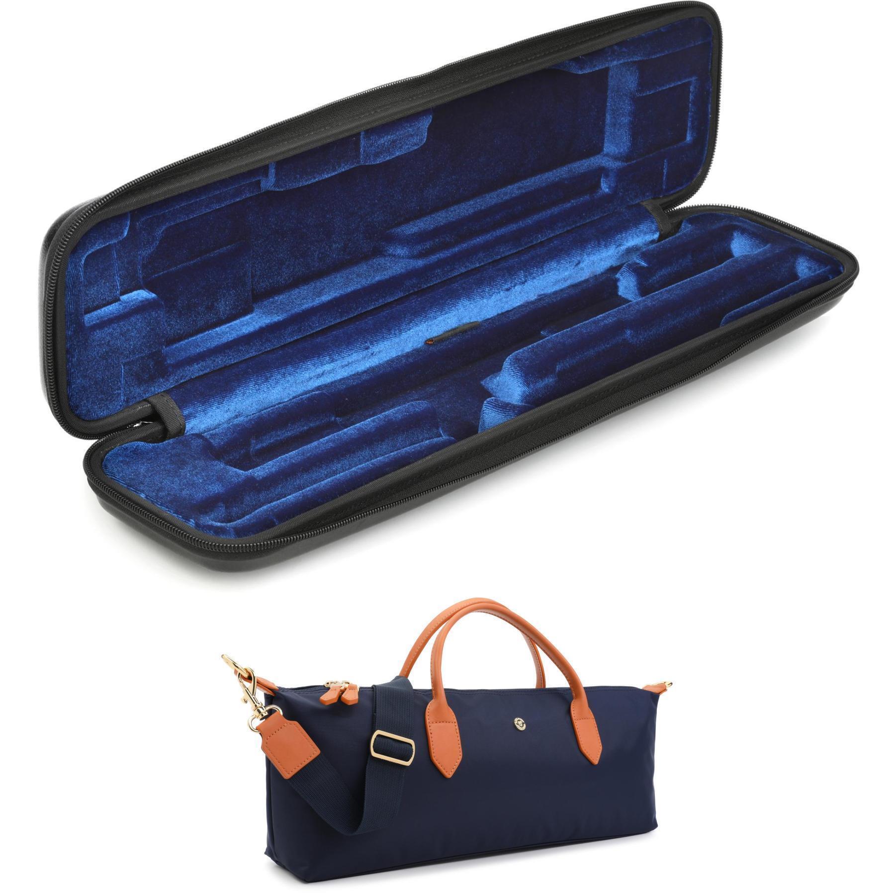 Protec BM308 Micro Zip ABS Flute Case with Blue Case Cover Sweetwater