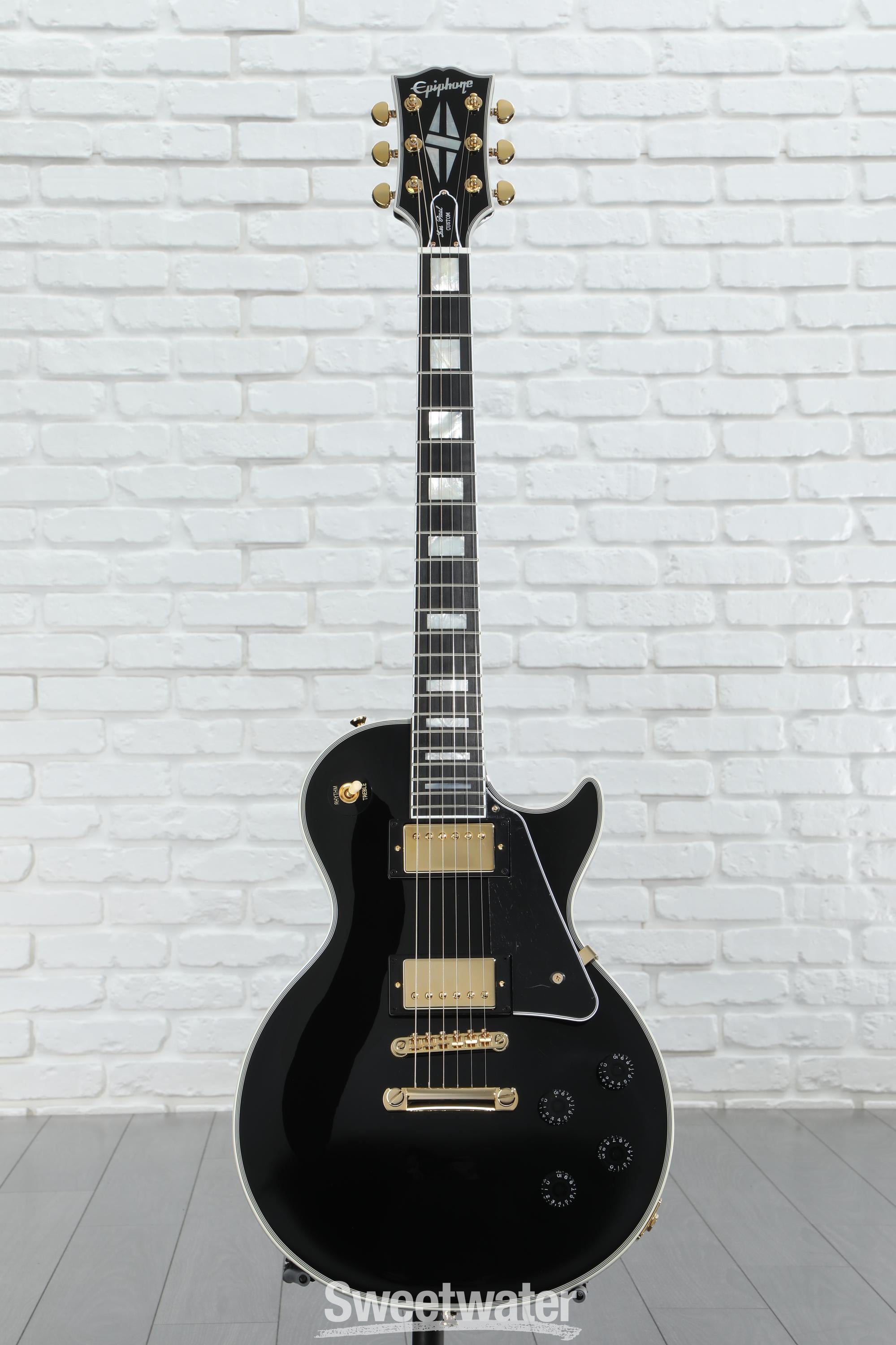 Epiphone Les Paul Custom Ebony Black Electric Guitar