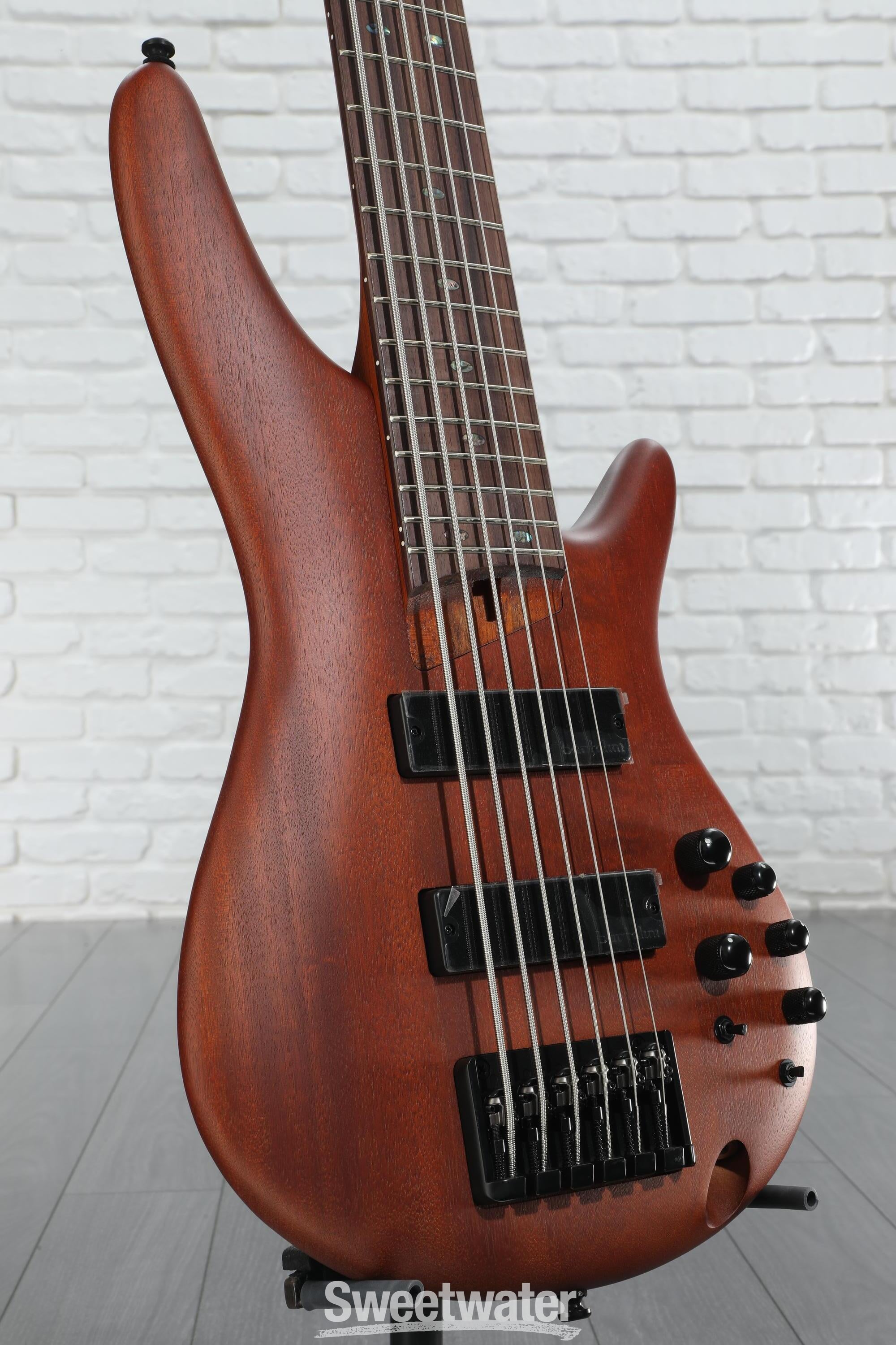 IBANEZ (アイバニーズ) SDGR 6弦エレキベース SR506E Ibanez SR506E Bass Guitar - Brown Mahogany | Sweetwater