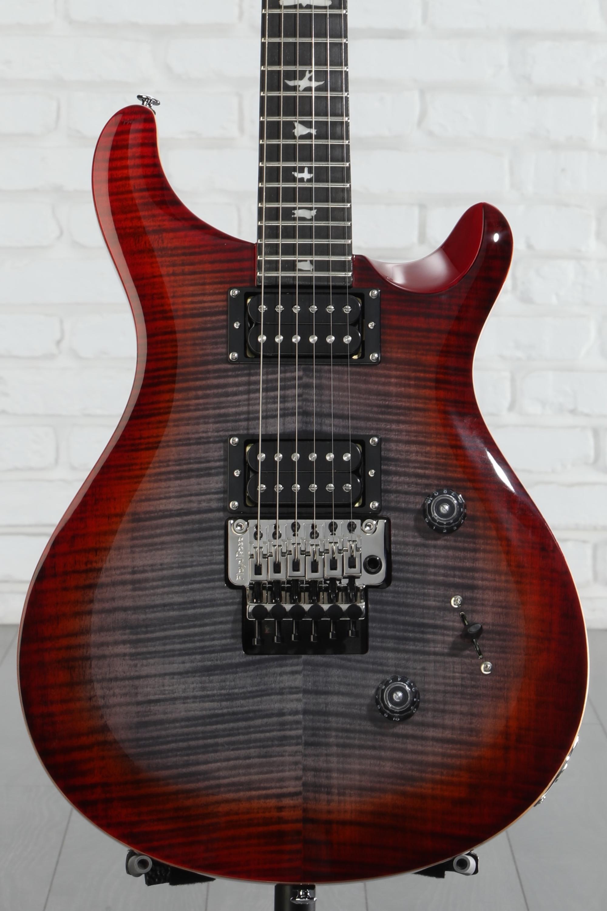 PRS SE Custom 24 Floyd Electric Guitar - Charcoal Cherry