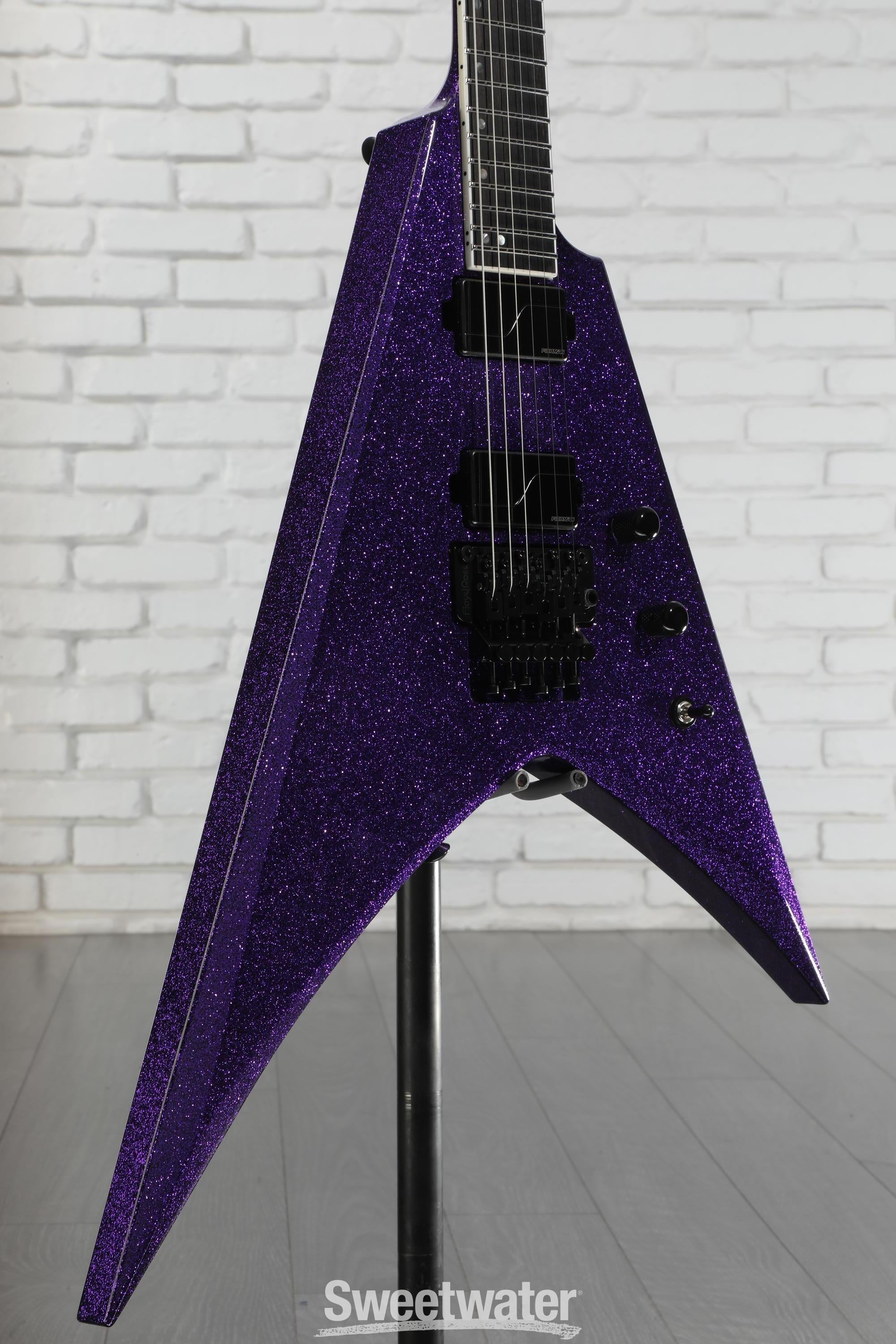 ESP V-II FR USA Electric Guitar - Purple Sparkle | Sweetwater