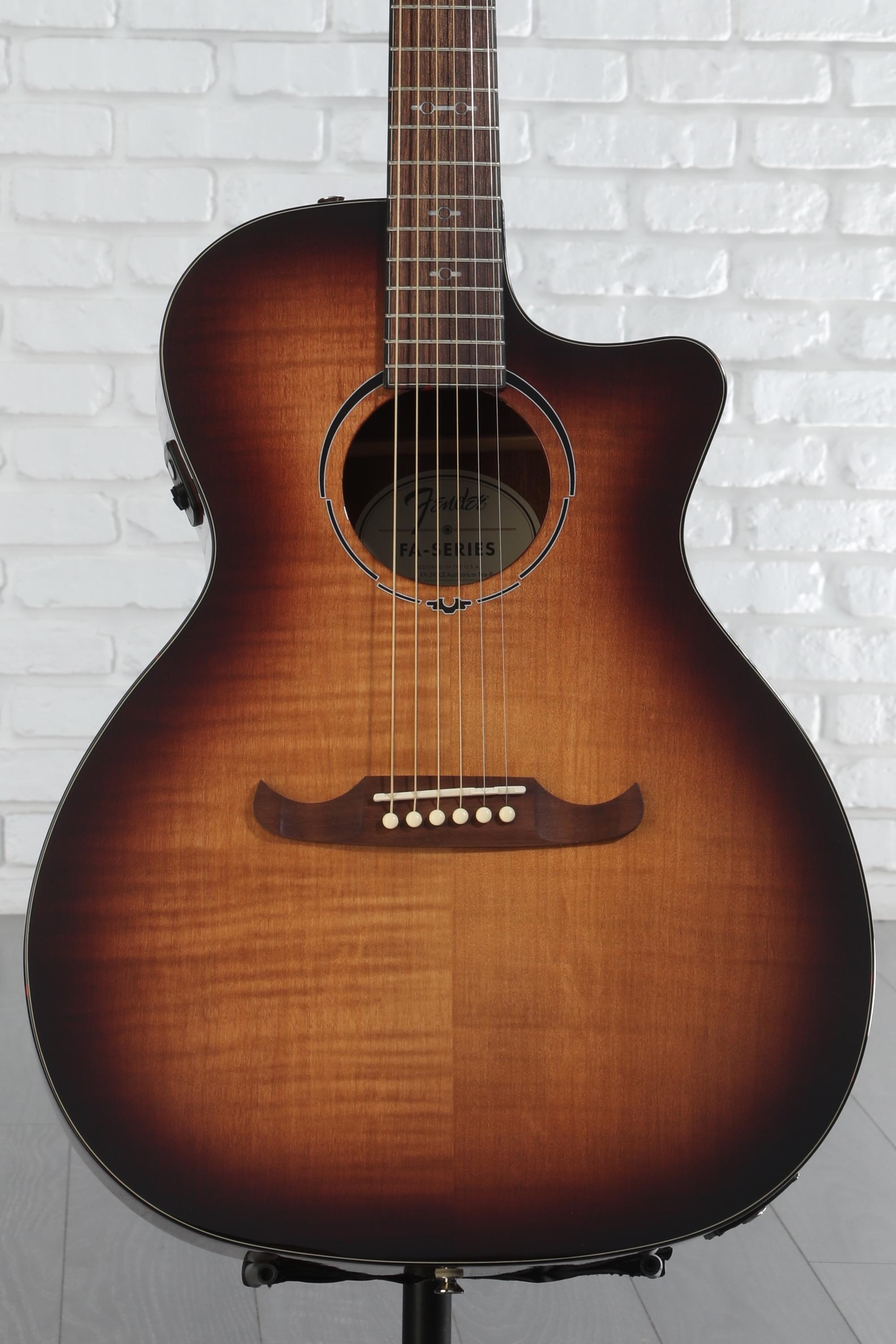 Fender FA-345CE Auditorium - 3-Tone Tea Burst | Sweetwater