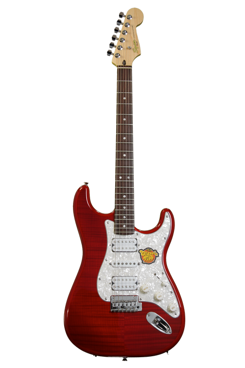 Squier Stratocaster Deluxe HSH - Crimson Red Transparent | Sweetwater