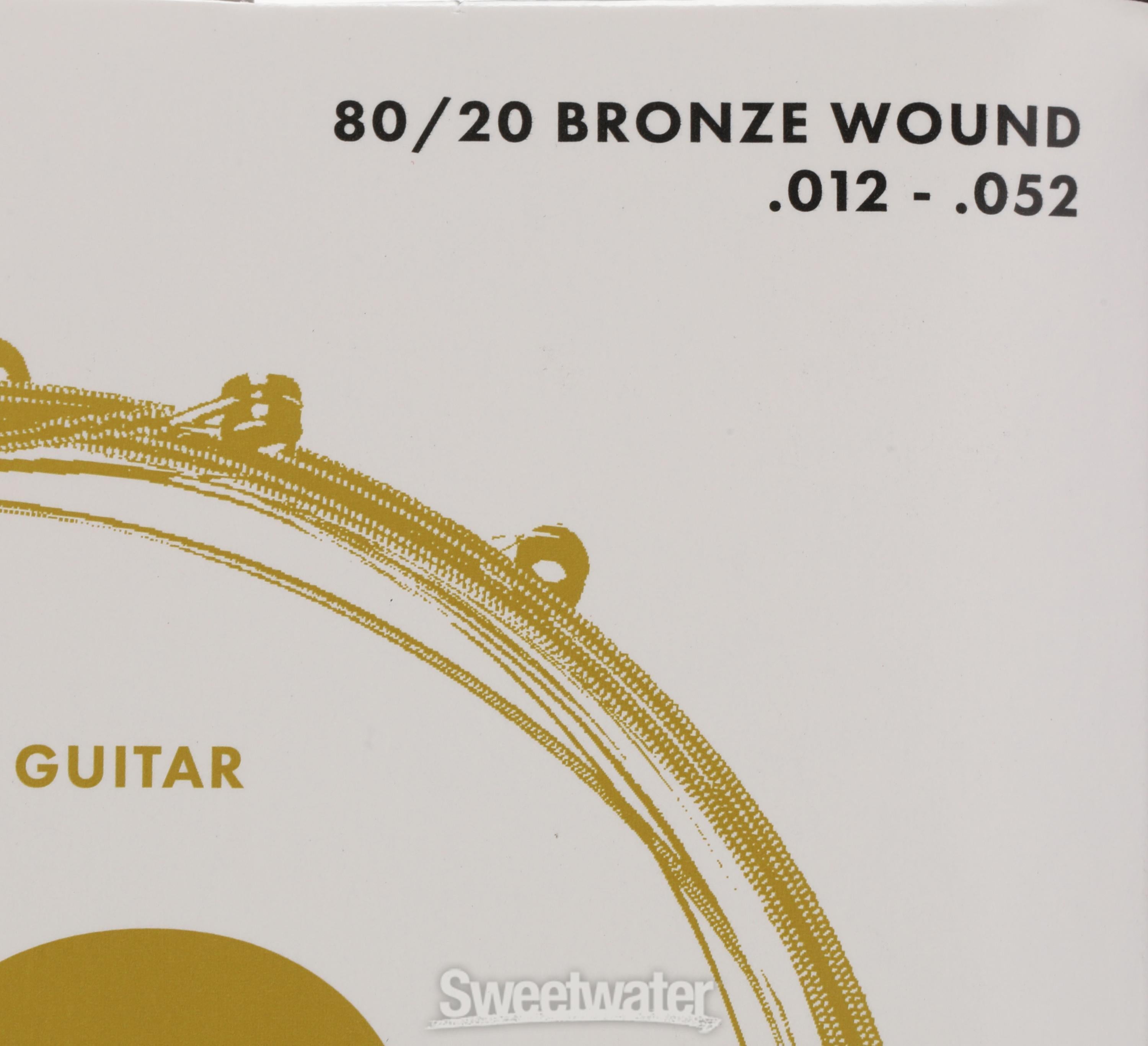 Fender 70L 80 20 Bronze Acoustic Guitar Strings .012 .052 Light