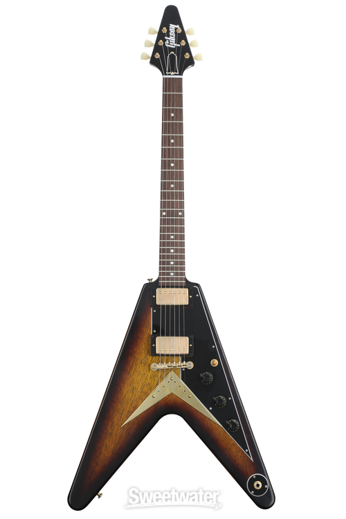 Gibson Custom 1958 Korina VOS Flying V Electric Guitar - Black