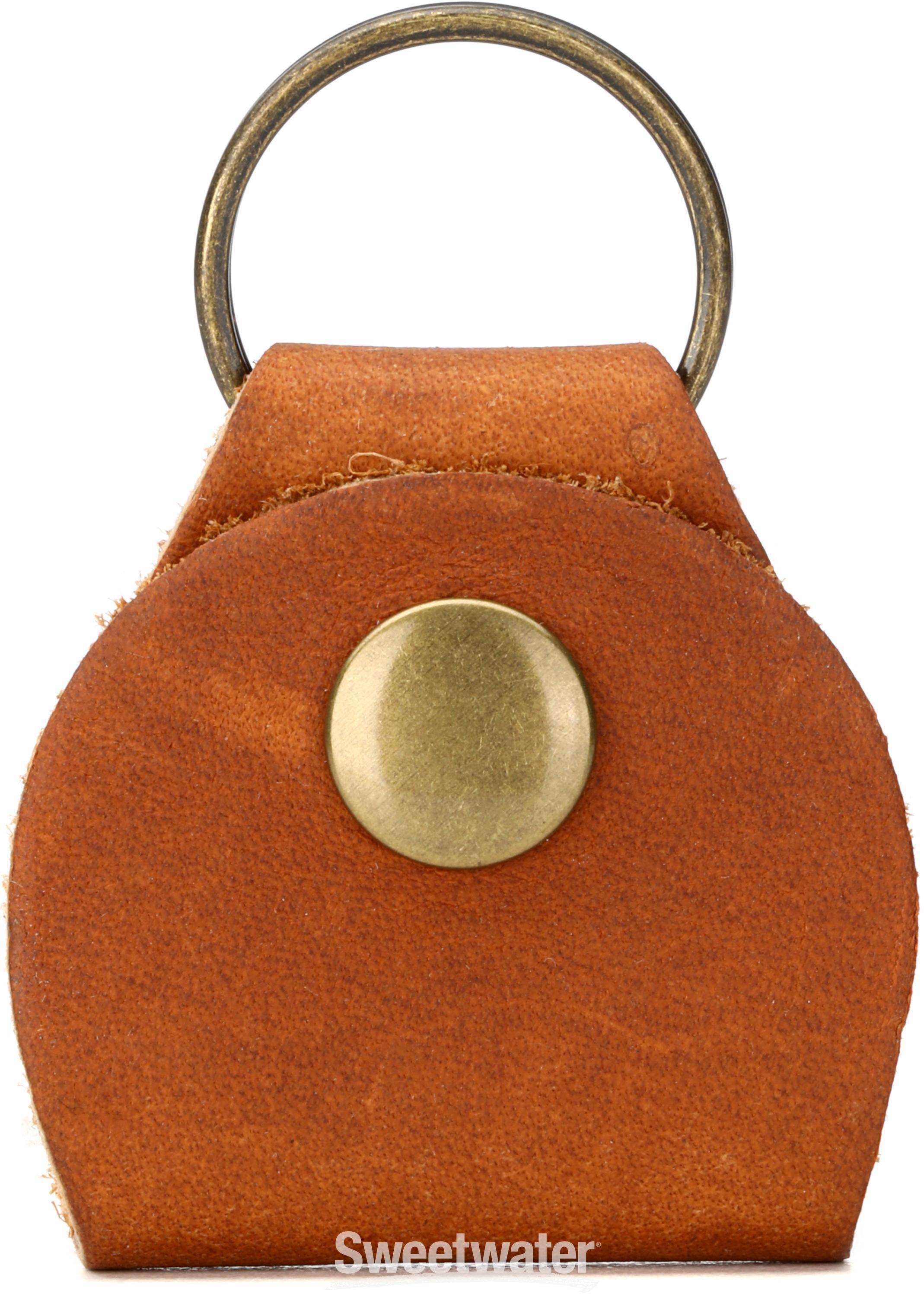 Gibson Accessories Leather Pickholder Keychain - Brown | Sweetwater
