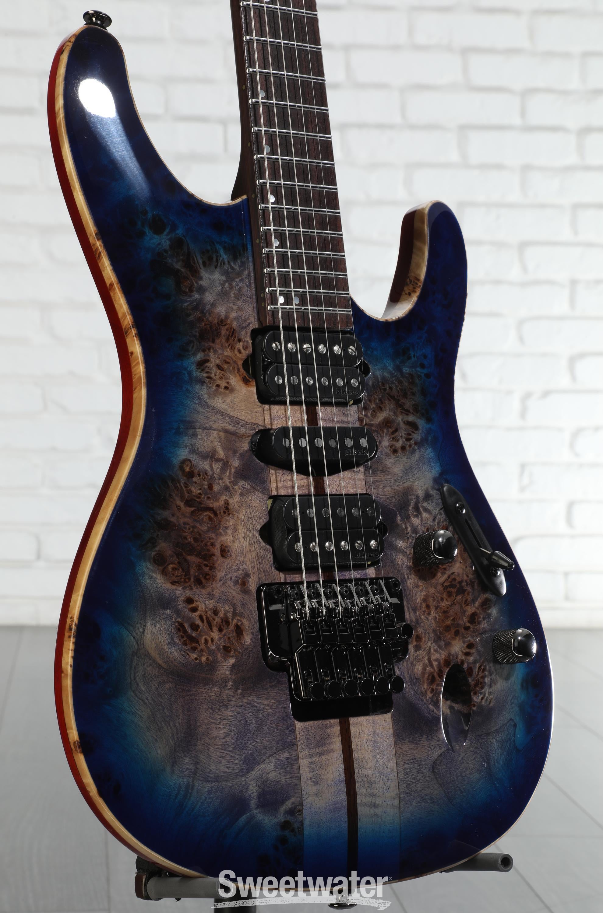 Ibanez Premium S1070PBZ Electric Guitar - Cerulean Blue Burst