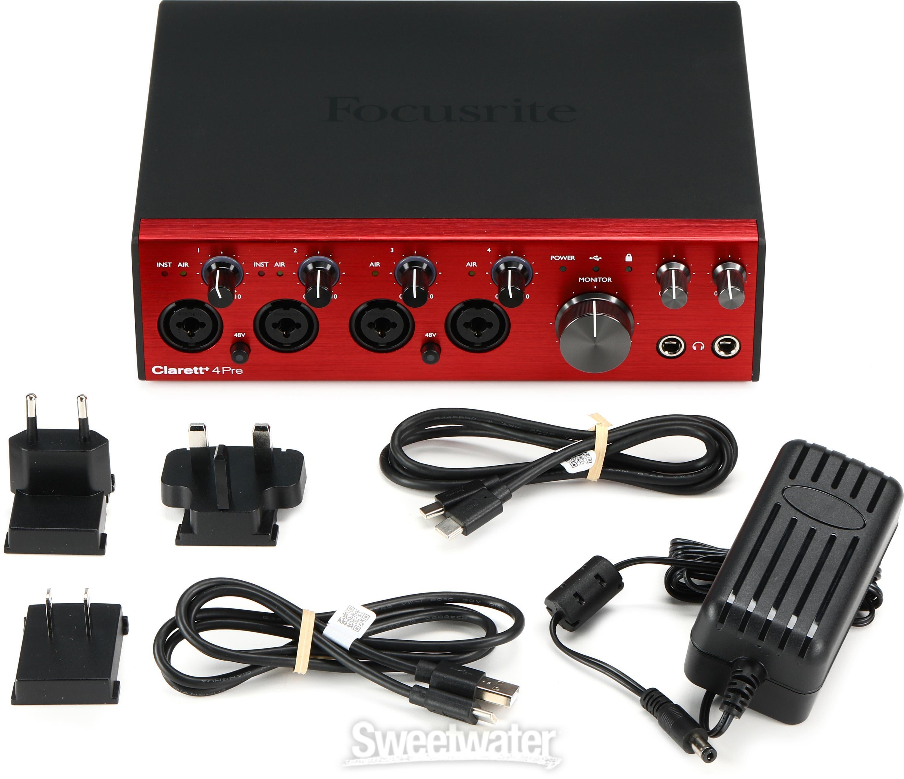 Focusrite Clarett 4Pre USB (付属品完備)化粧箱