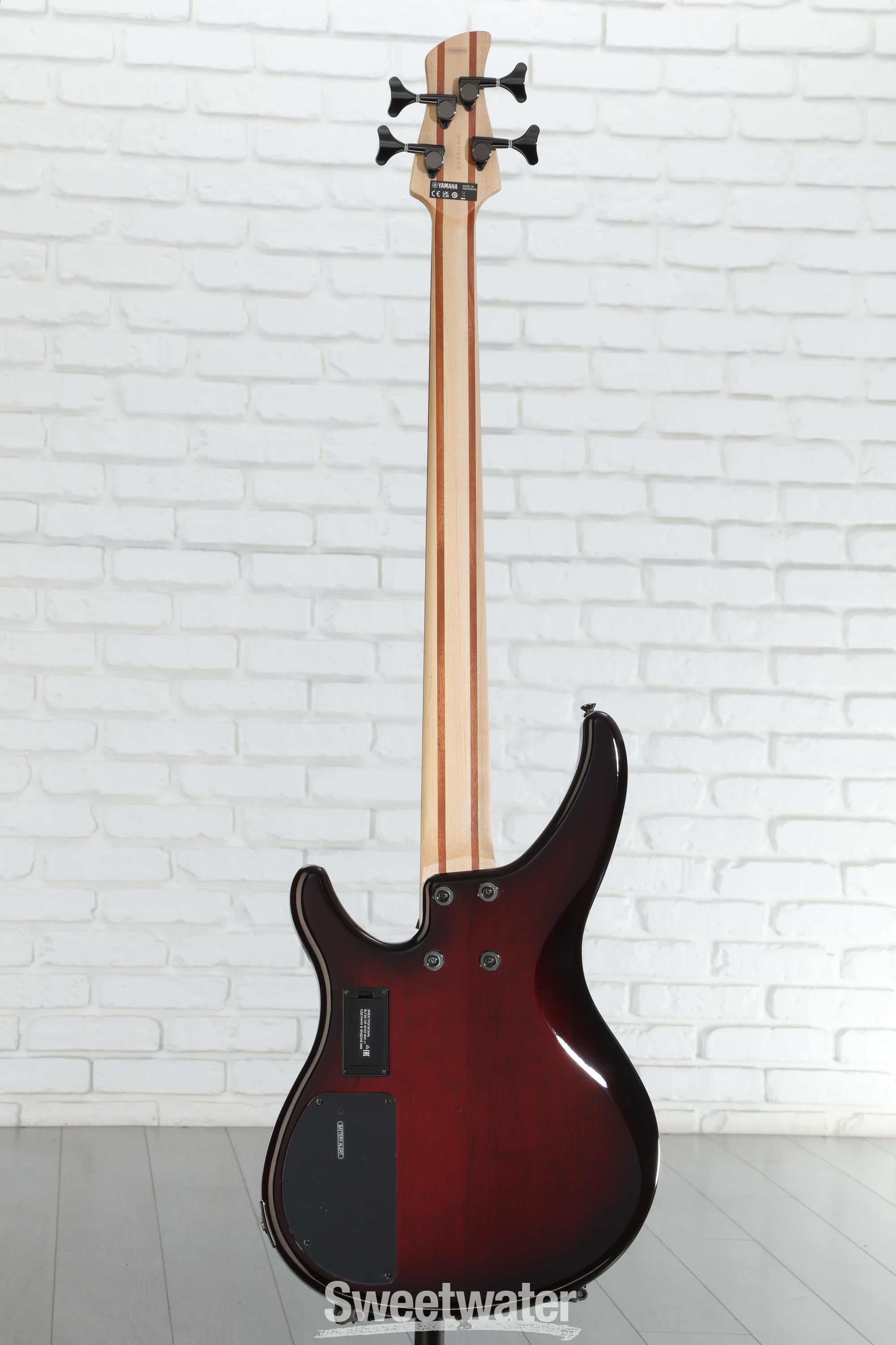 Yamaha TRBX604FM 4-string Bass Guitar - Dark Red Burst