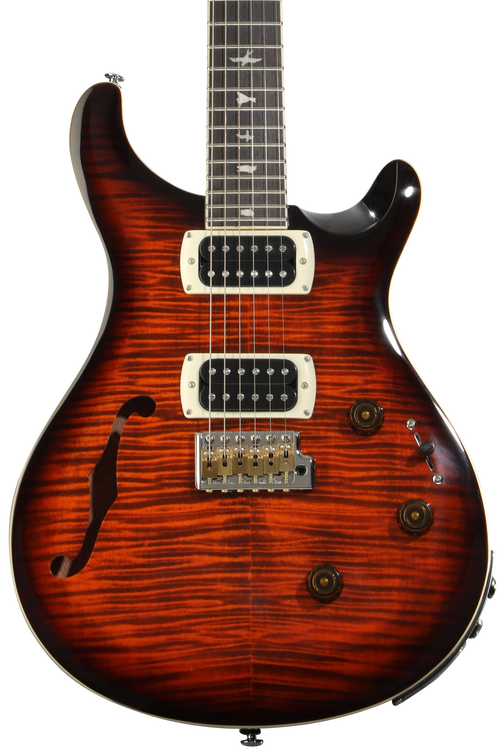 PRS SE Custom 24 Semi-Hollow Piezo Electric Guitar - Orange Tiger
