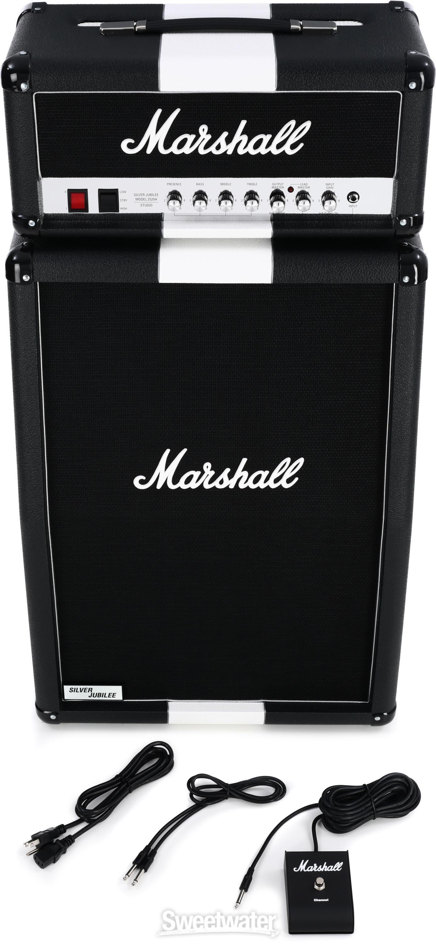 Marshall 2525H Mini Silver Jubilee and 2536A 2x12 Stack - Limited Edition  Stripe Sweetwater Exclusive