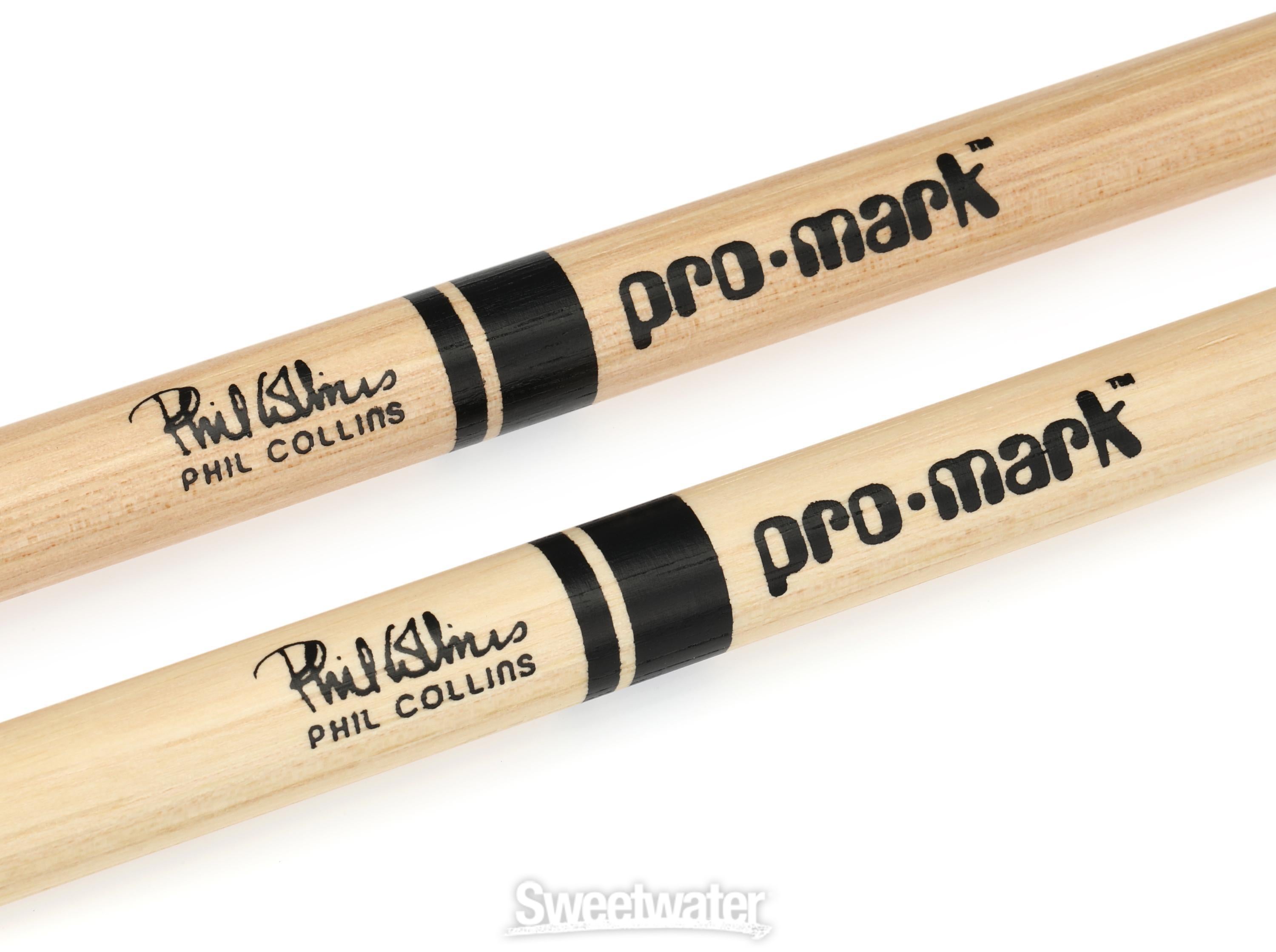 Promark TXPCW Signature Series Drumsticks - Phil Collins - Wood Tip -  Hickory