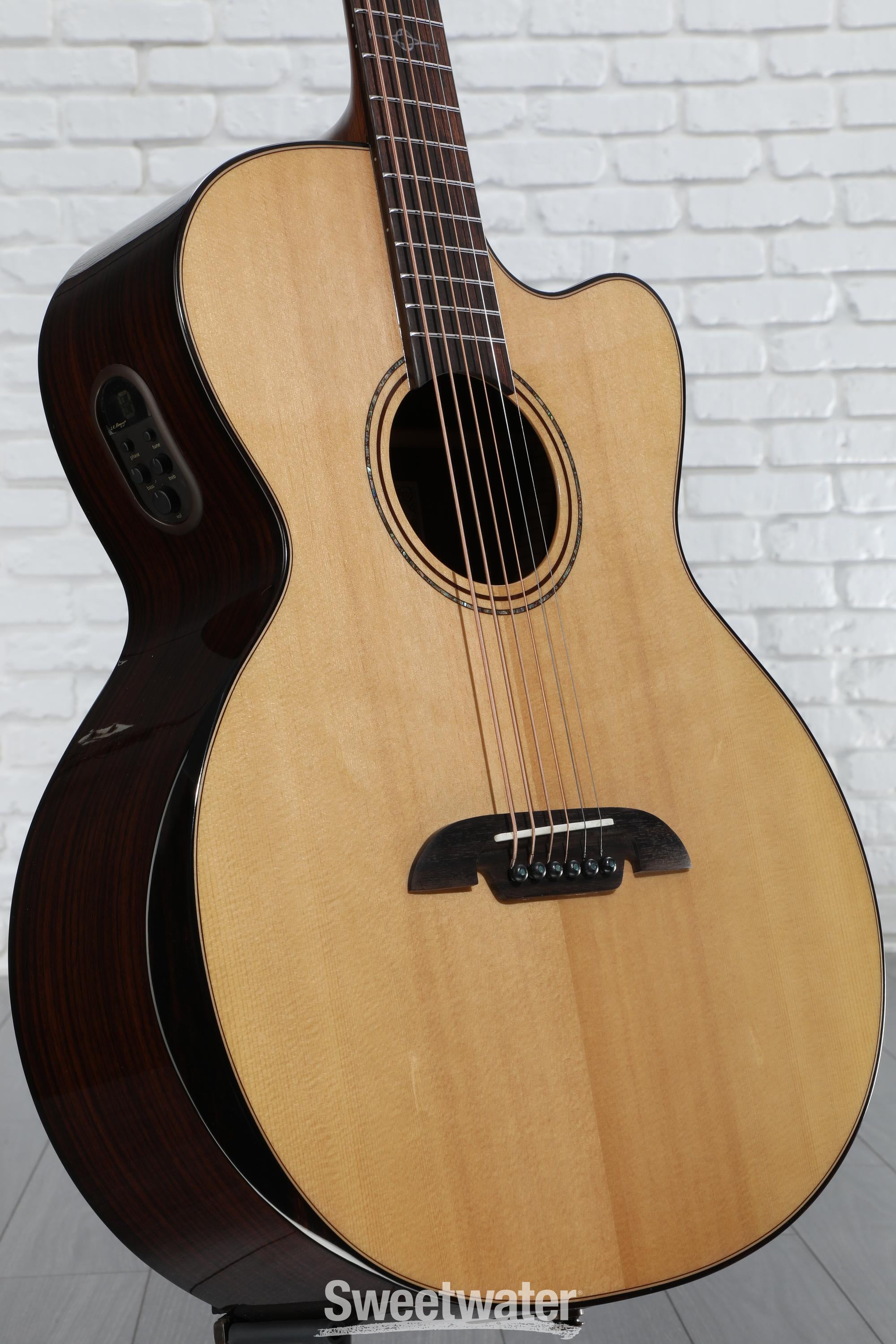 Photo of Alvarez AEBT70ce Armrest Artist Elite Series Acoustic-electric Baritone Guitar - Natural